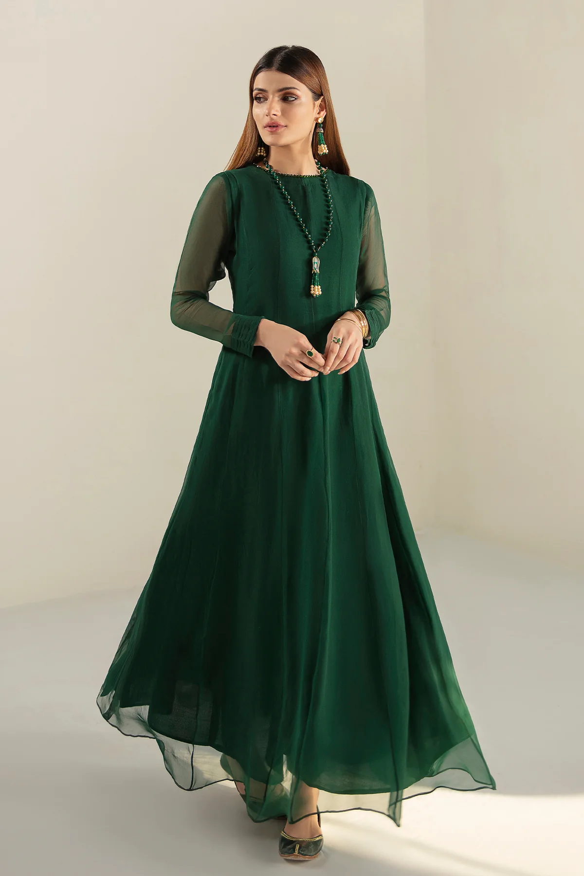 PLAIN CHIFFON FROCK PR-581 - Image 3