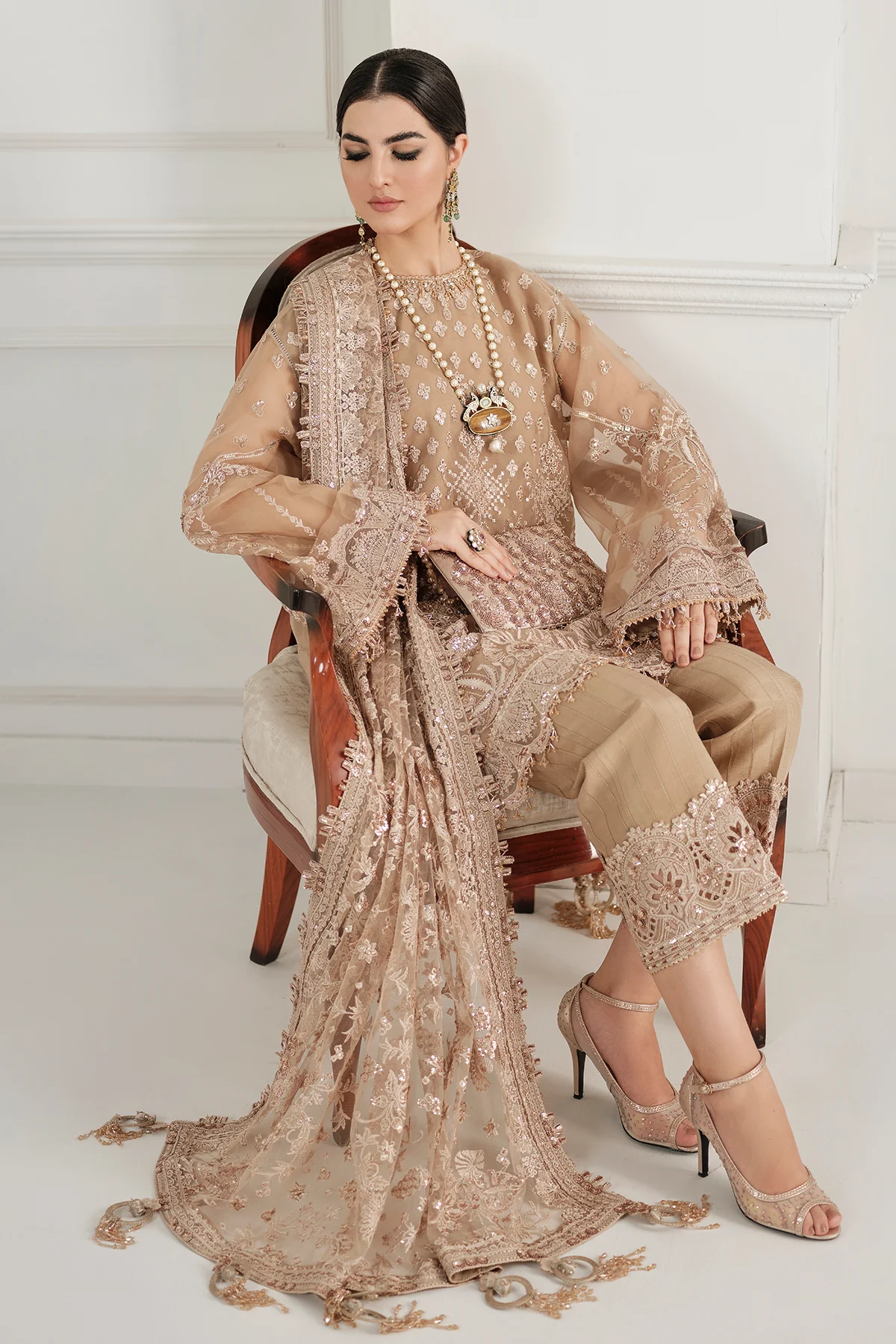 EMBROIDERED CHIFFON CH10-04 STITCHED - Image 11