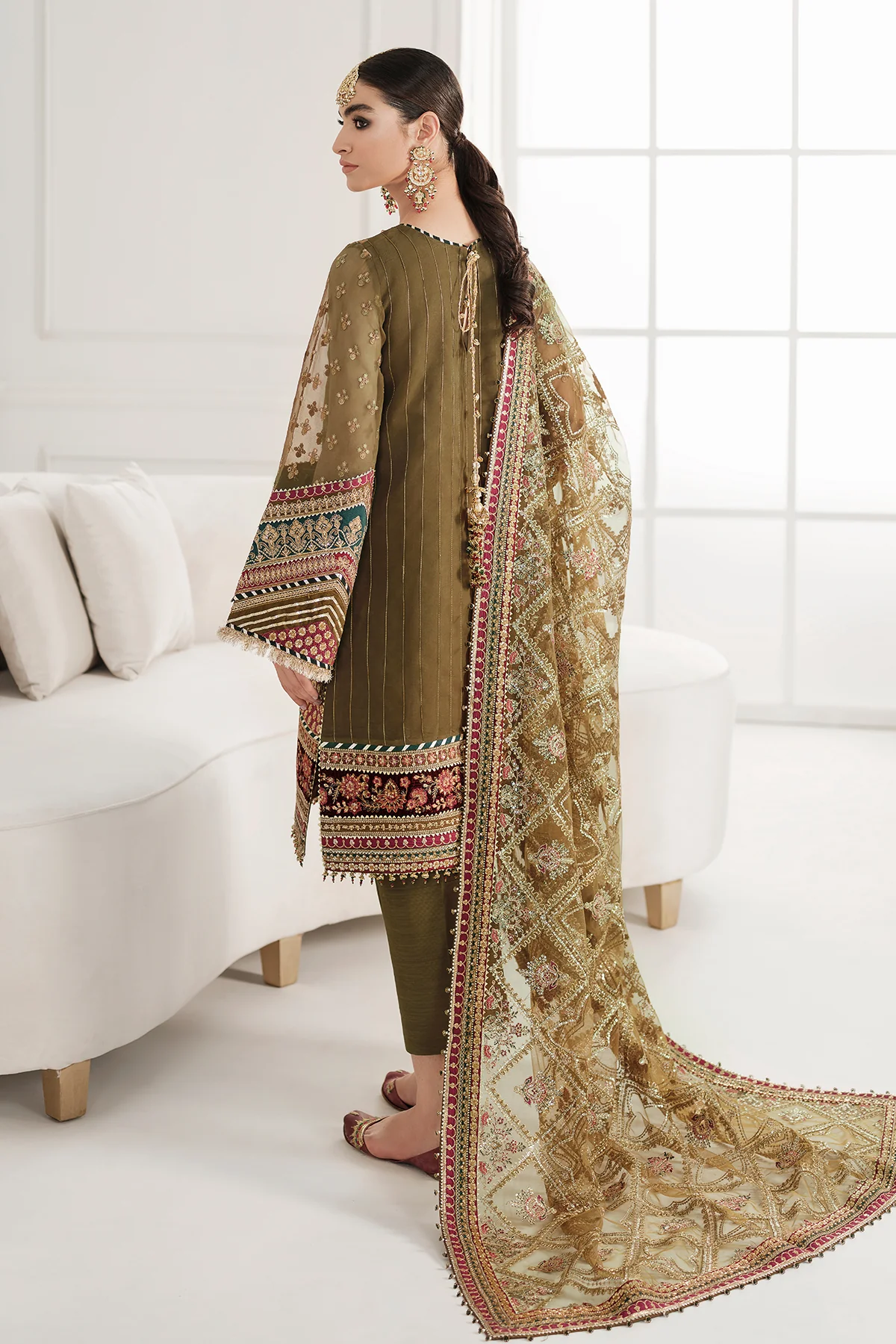 EMBROIDERED CHIFFON CH10-06 STITCHED - Image 5