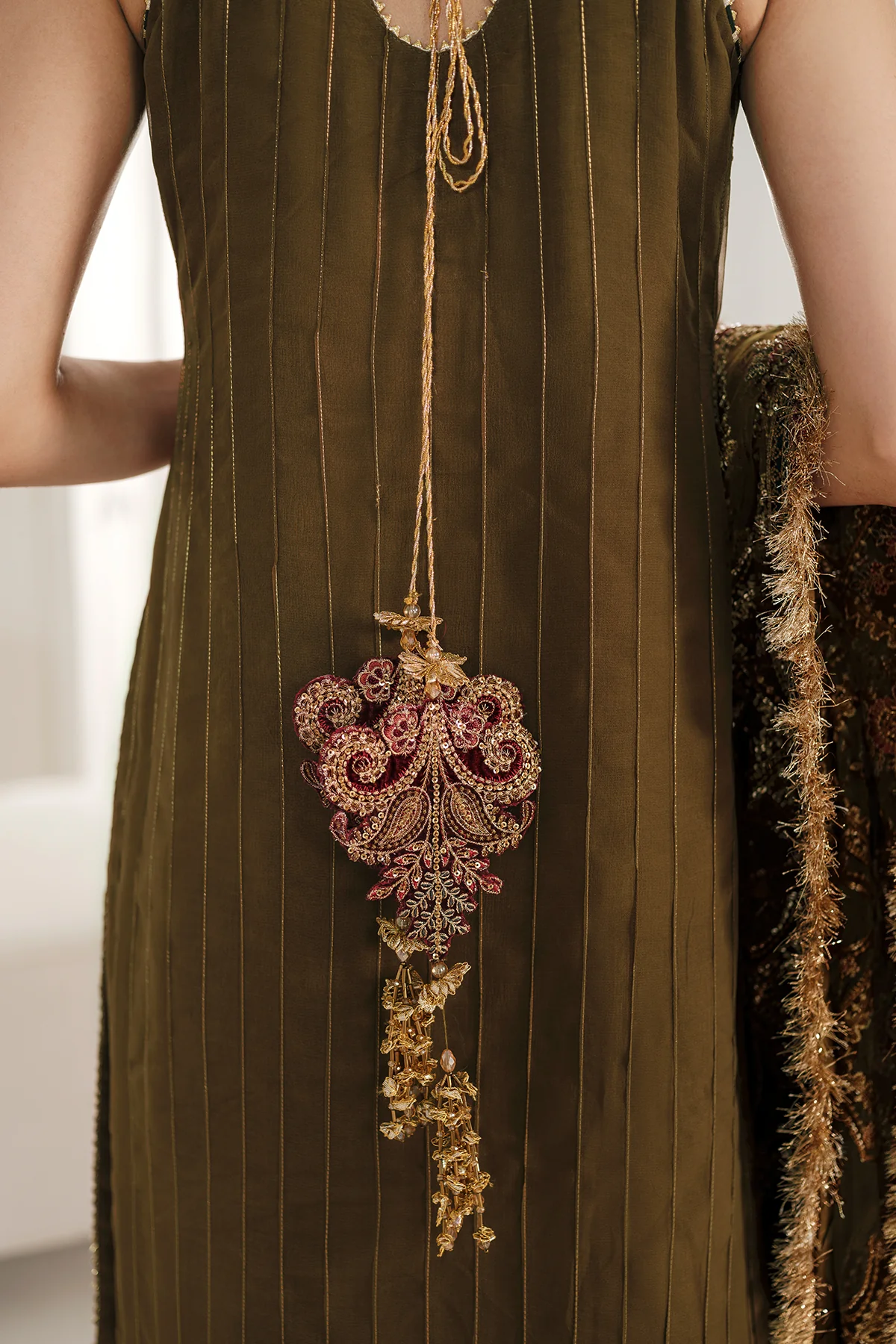 EMBROIDERED CHIFFON CH10-06 STITCHED - Image 6