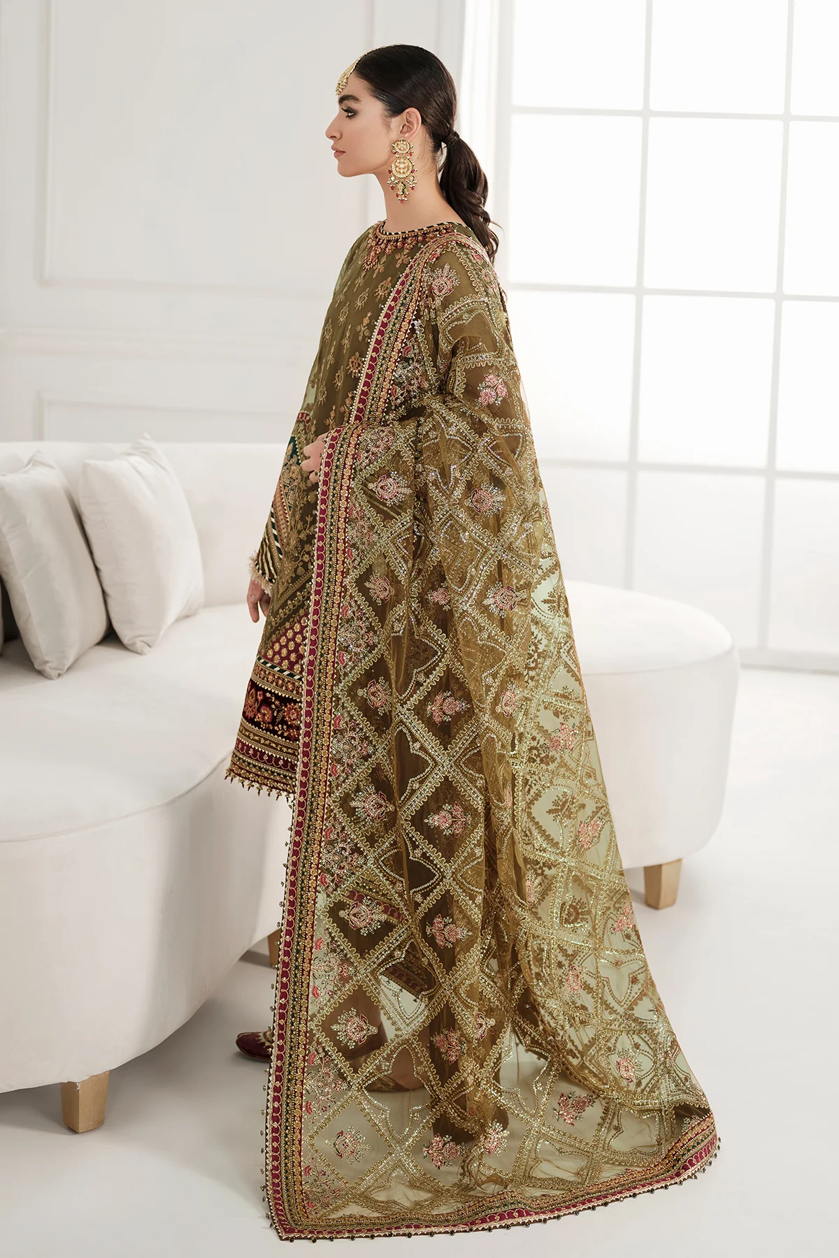 EMBROIDERED CHIFFON CH10-06 STITCHED - Image 8
