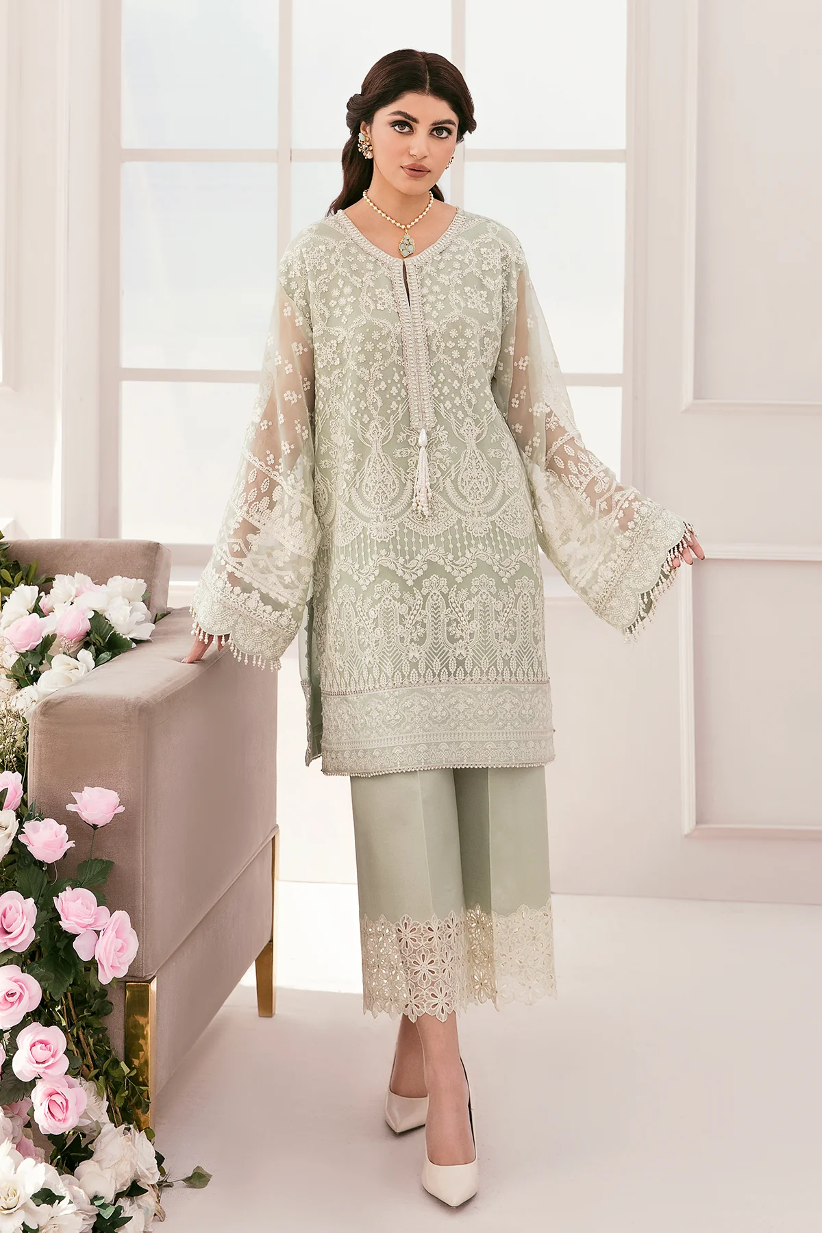 EMBROIDERED CHIFFON CH11-01 UNSTITCHED - Image 11