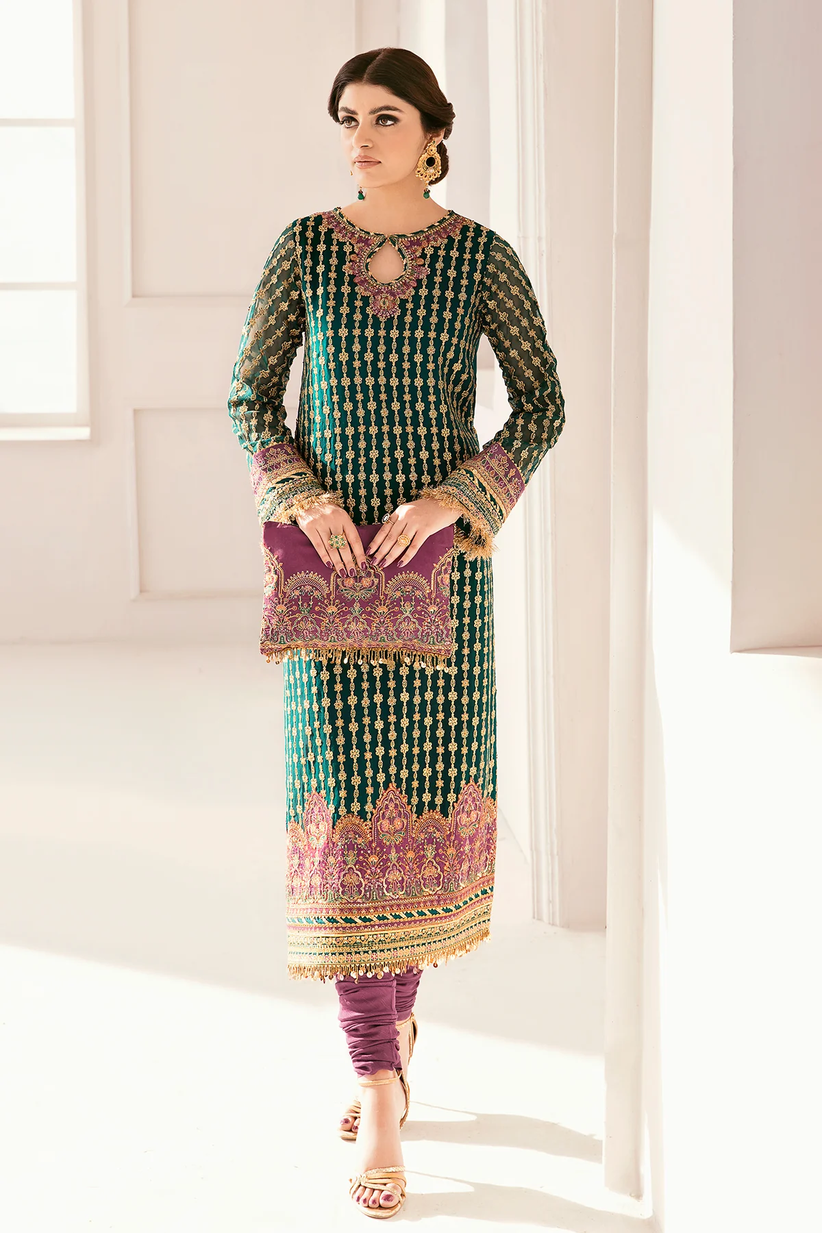 EMBROIDERED CHIFFON CH11-06 STITCHED - Image 10
