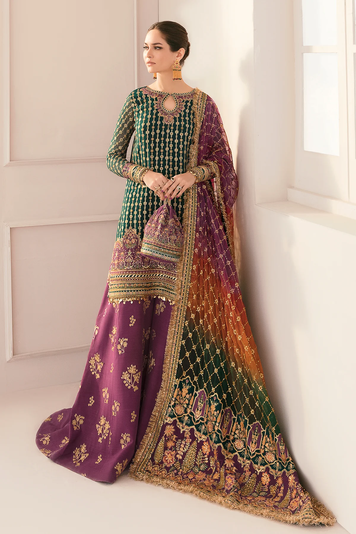 EMBROIDERED CHIFFON CH11-06 STITCHED - Image 8