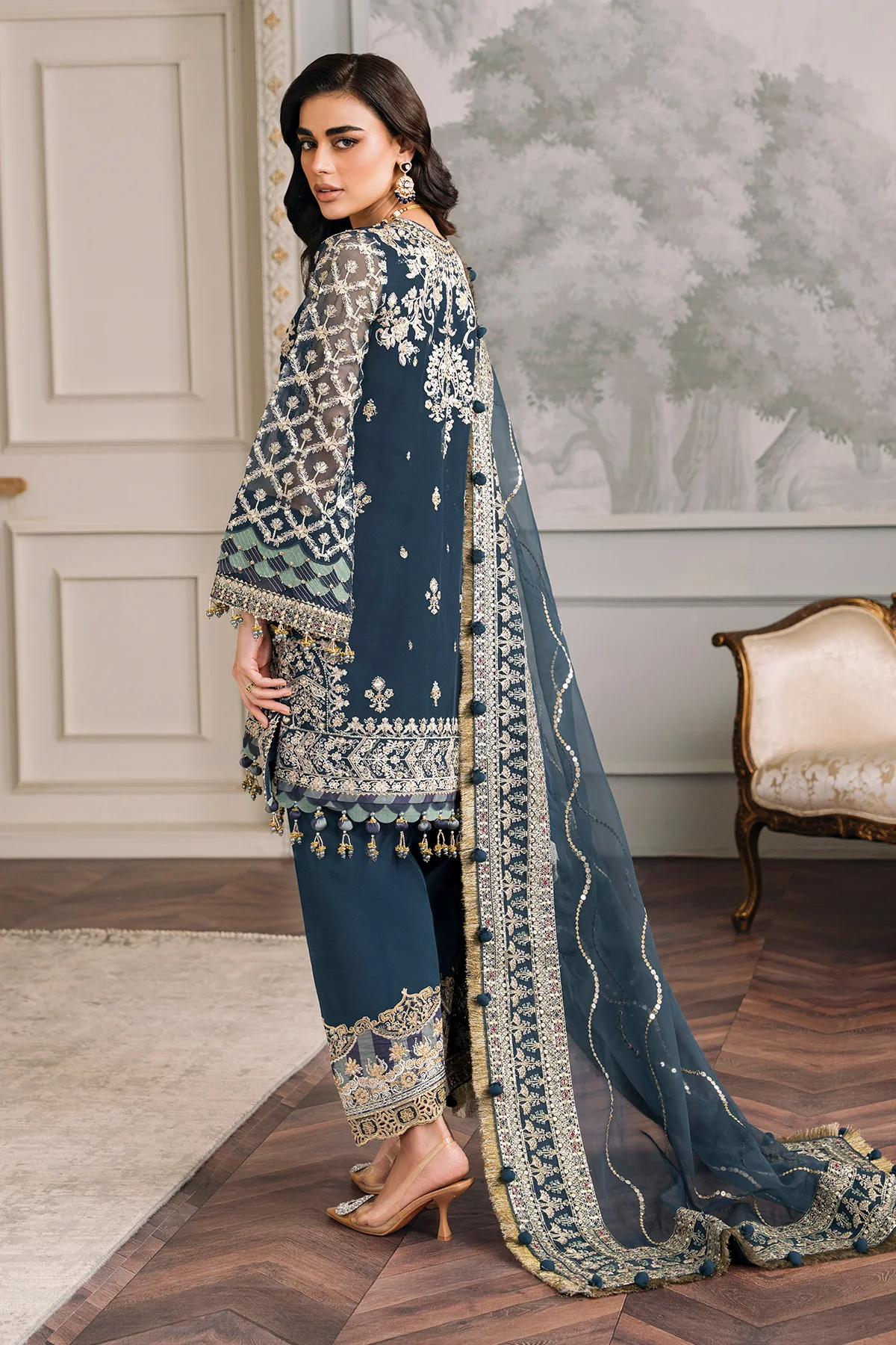 EMBROIDERED CHIFFON CH12-01 STITCHED - Image 4
