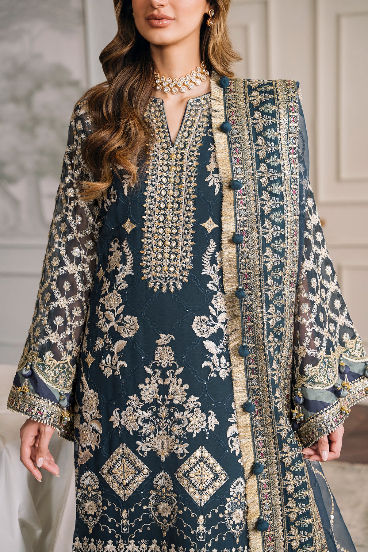 EMBROIDERED CHIFFON CH12-01 STITCHED - Image 7