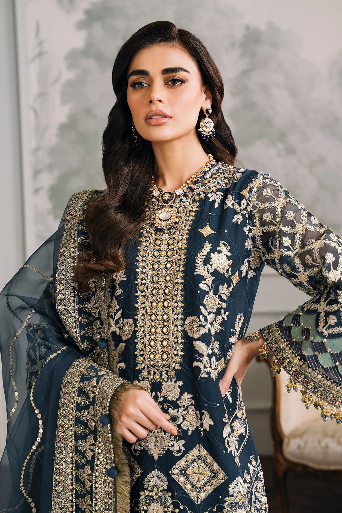 EMBROIDERED CHIFFON CH12-01 STITCHED - Image 9