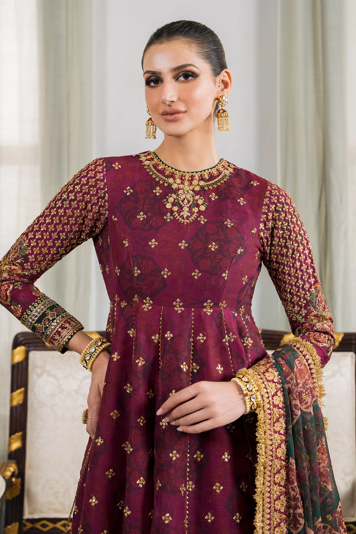 EMBROIDERED CHIFFON CH12-03 STITCHED - Image 7
