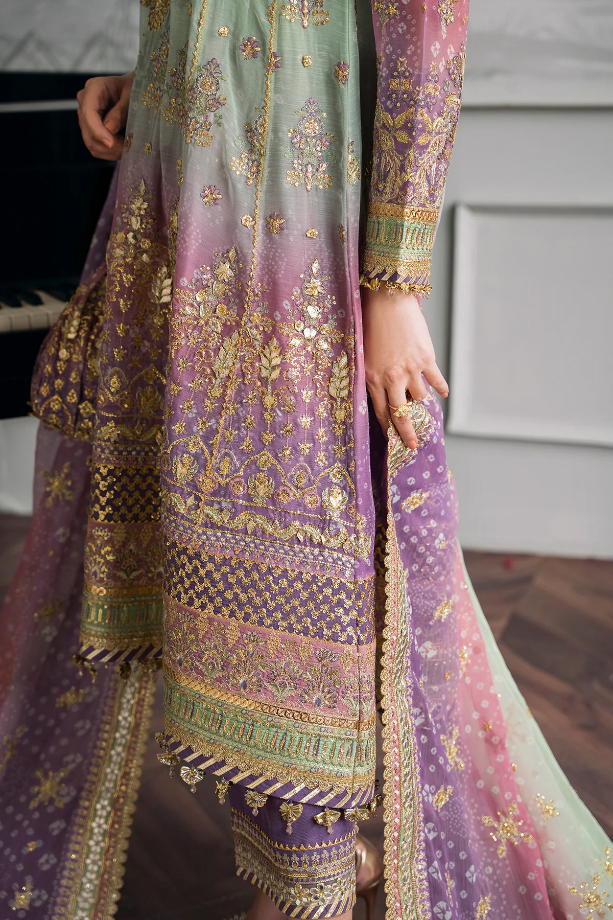EMBROIDERED CHIFFON CH12-08 STITCHED - Image 10