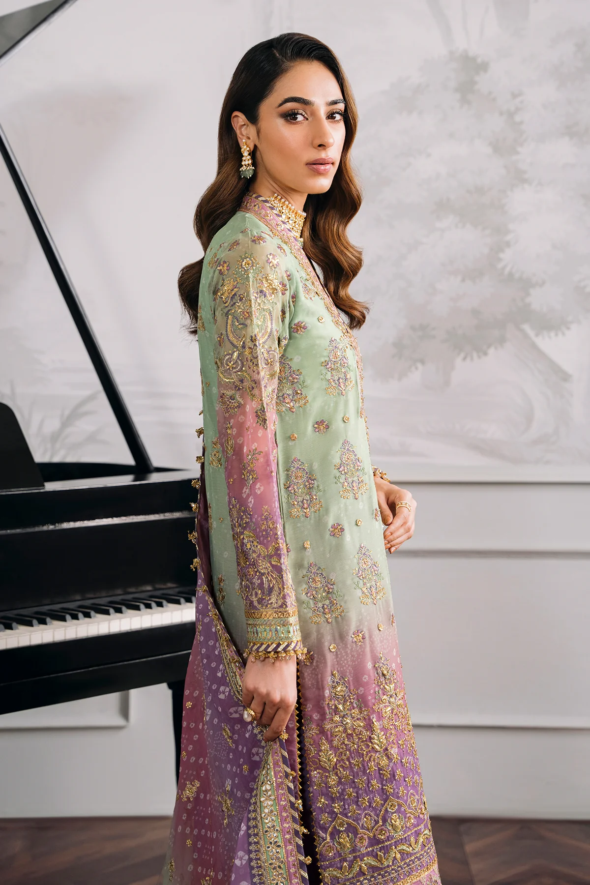 EMBROIDERED CHIFFON CH12-08 STITCHED - Image 13
