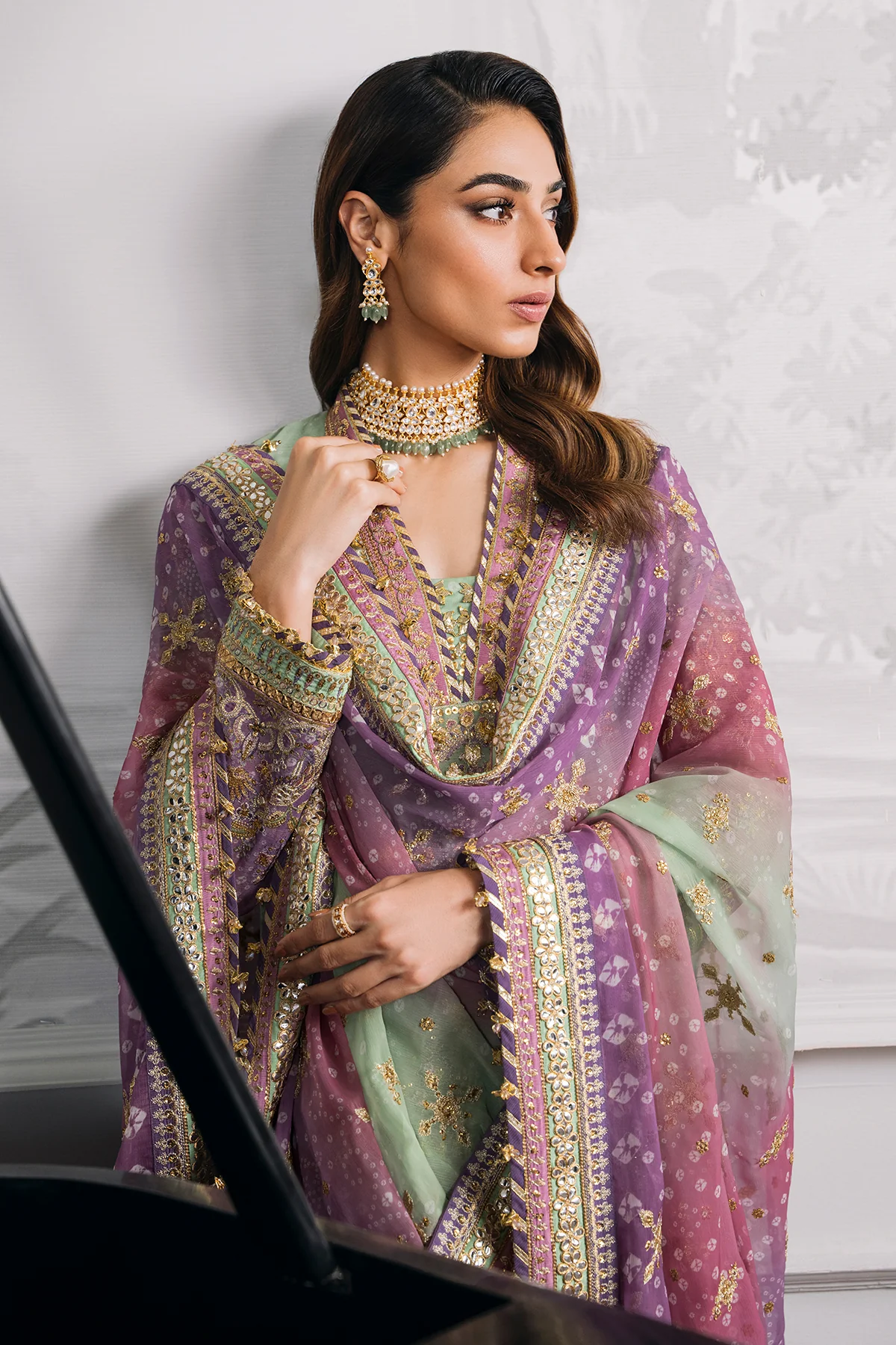 EMBROIDERED CHIFFON CH12-08 STITCHED - Image 14
