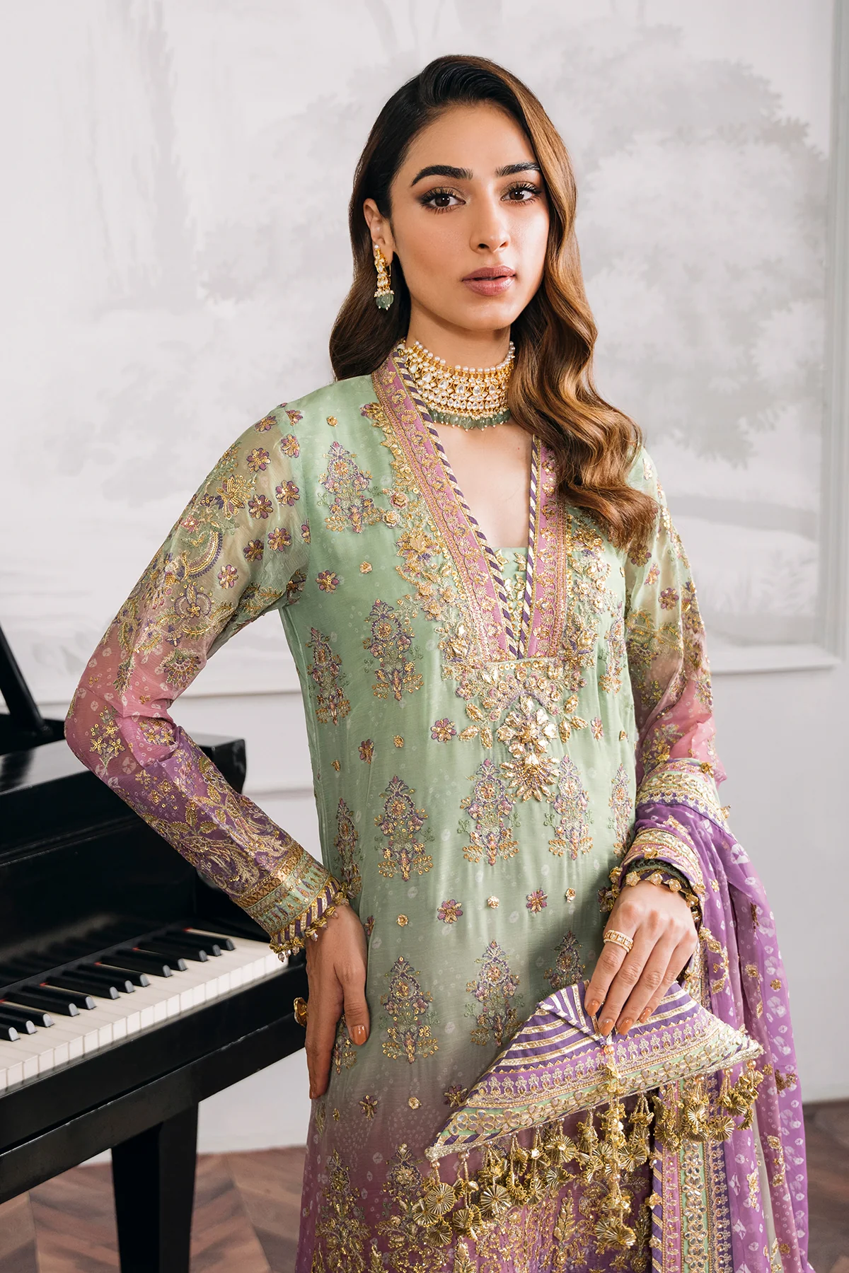EMBROIDERED CHIFFON CH12-08 STITCHED - Image 16