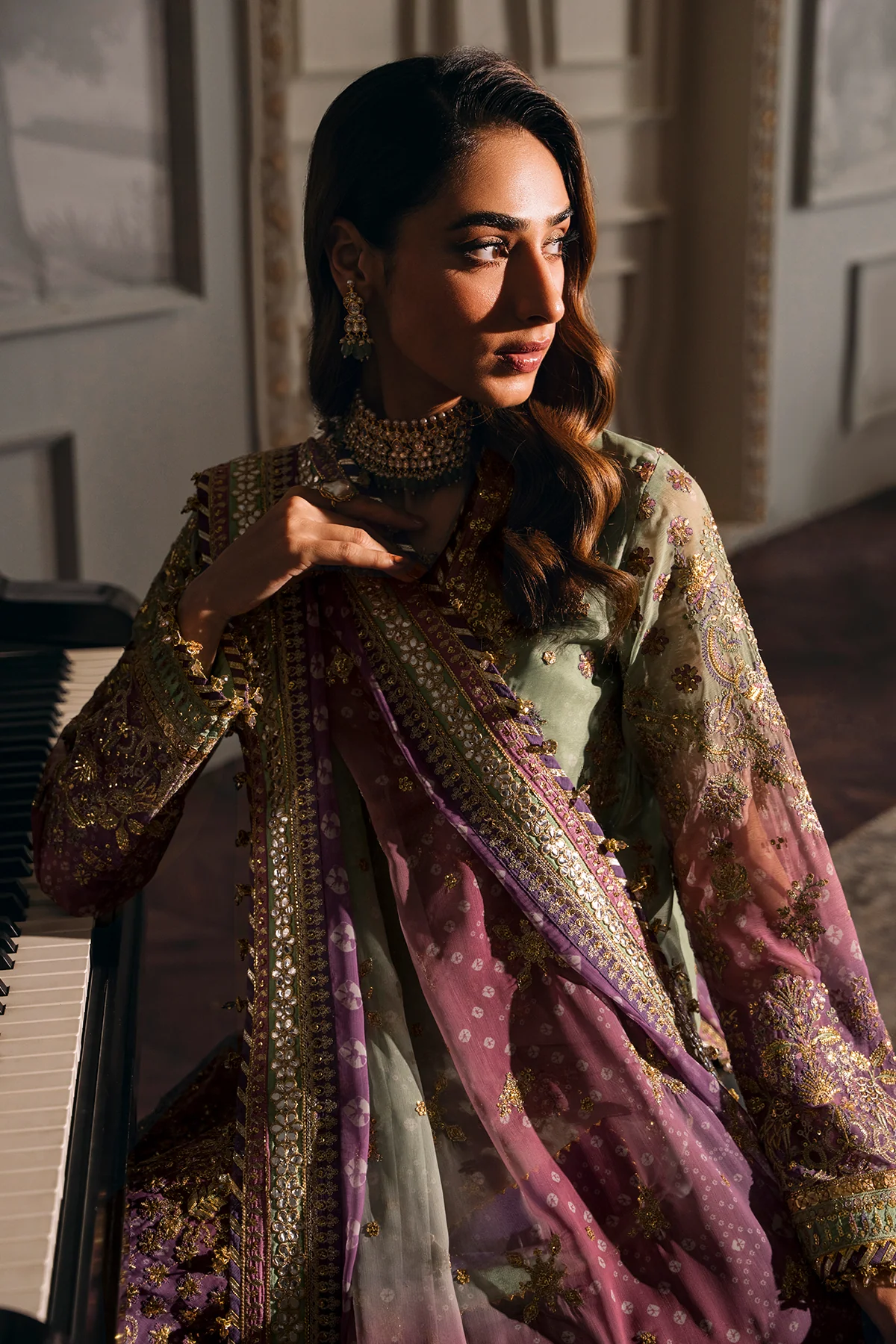 EMBROIDERED CHIFFON CH12-08 STITCHED - Image 17