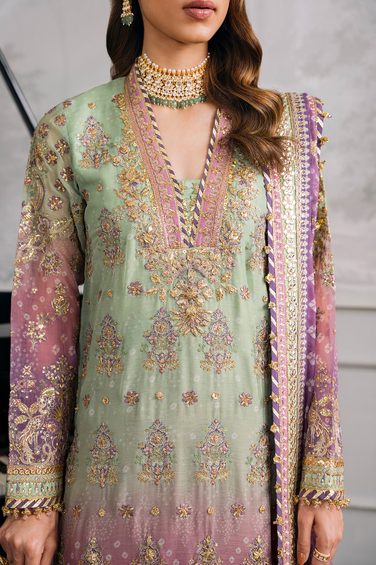 EMBROIDERED CHIFFON CH12-08 STITCHED - Image 18