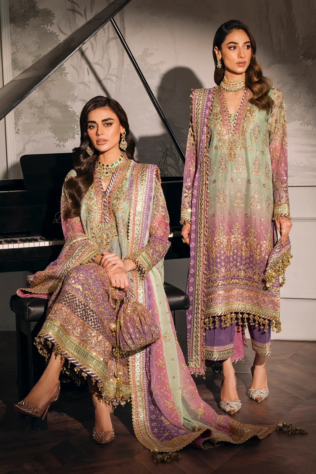 EMBROIDERED CHIFFON CH12-08 STITCHED - Image 20