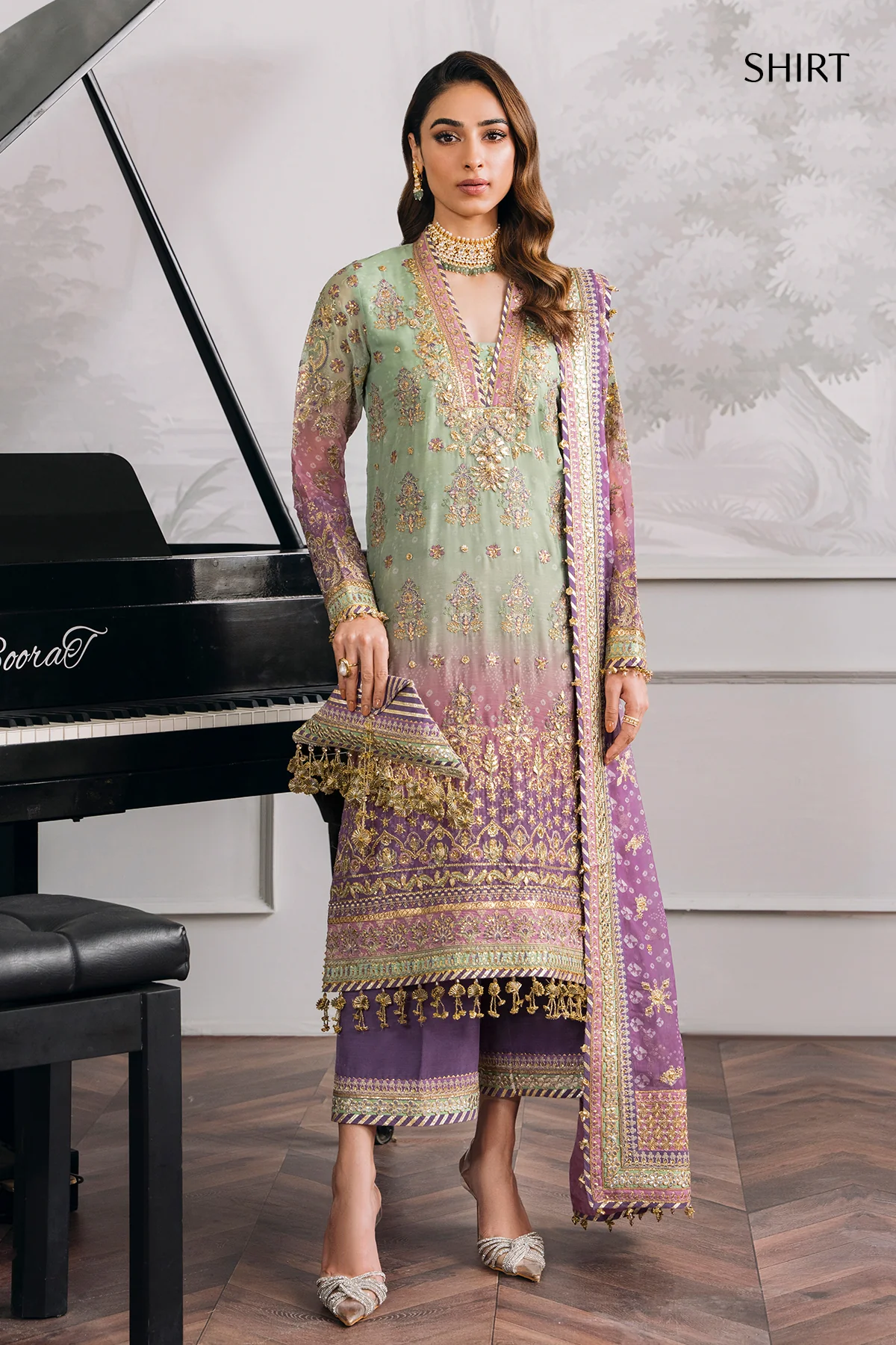 EMBROIDERED CHIFFON CH12-08 STITCHED - Image 4