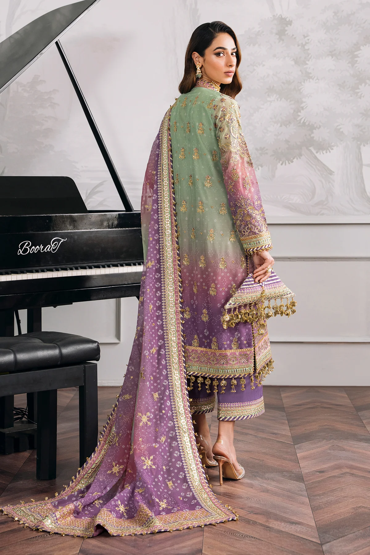 EMBROIDERED CHIFFON CH12-08 STITCHED - Image 5