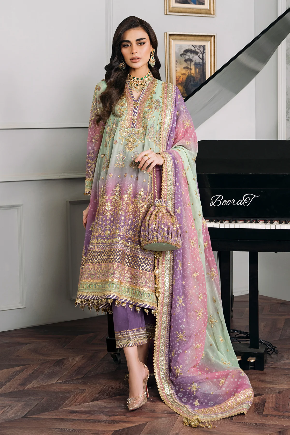 EMBROIDERED CHIFFON CH12-08 STITCHED - Image 6