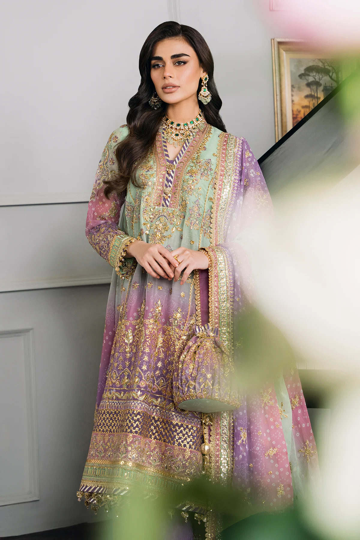 EMBROIDERED CHIFFON CH12-08 STITCHED - Image 8