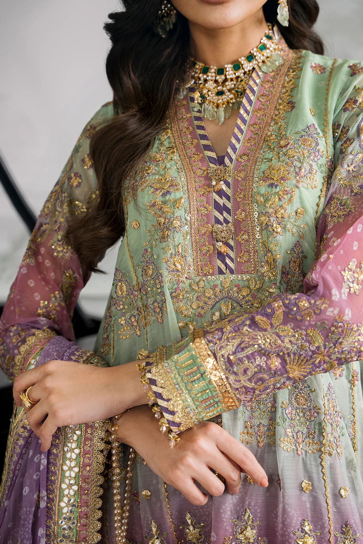 EMBROIDERED CHIFFON CH12-08 STITCHED - Image 9