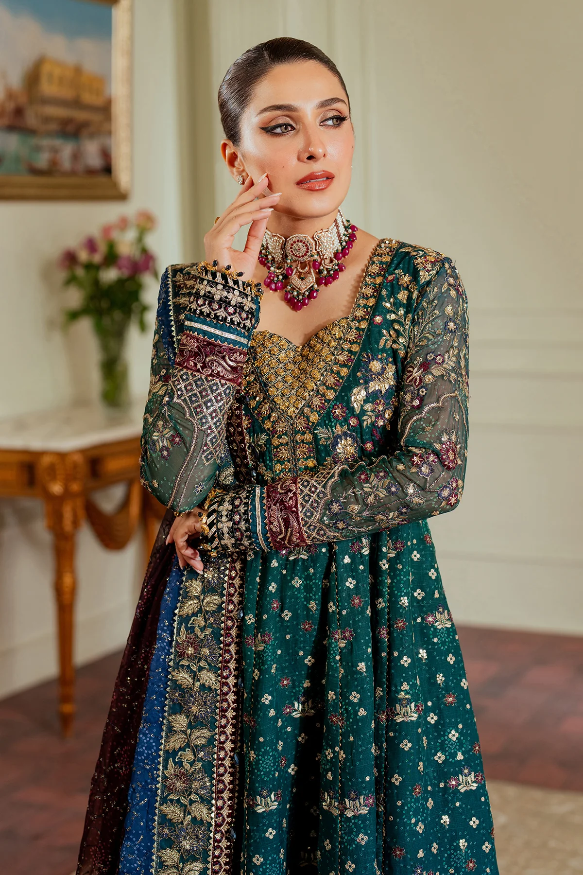 EMBROIDERED CHIFFON CH13-03 UNSTITCHED - Image 10