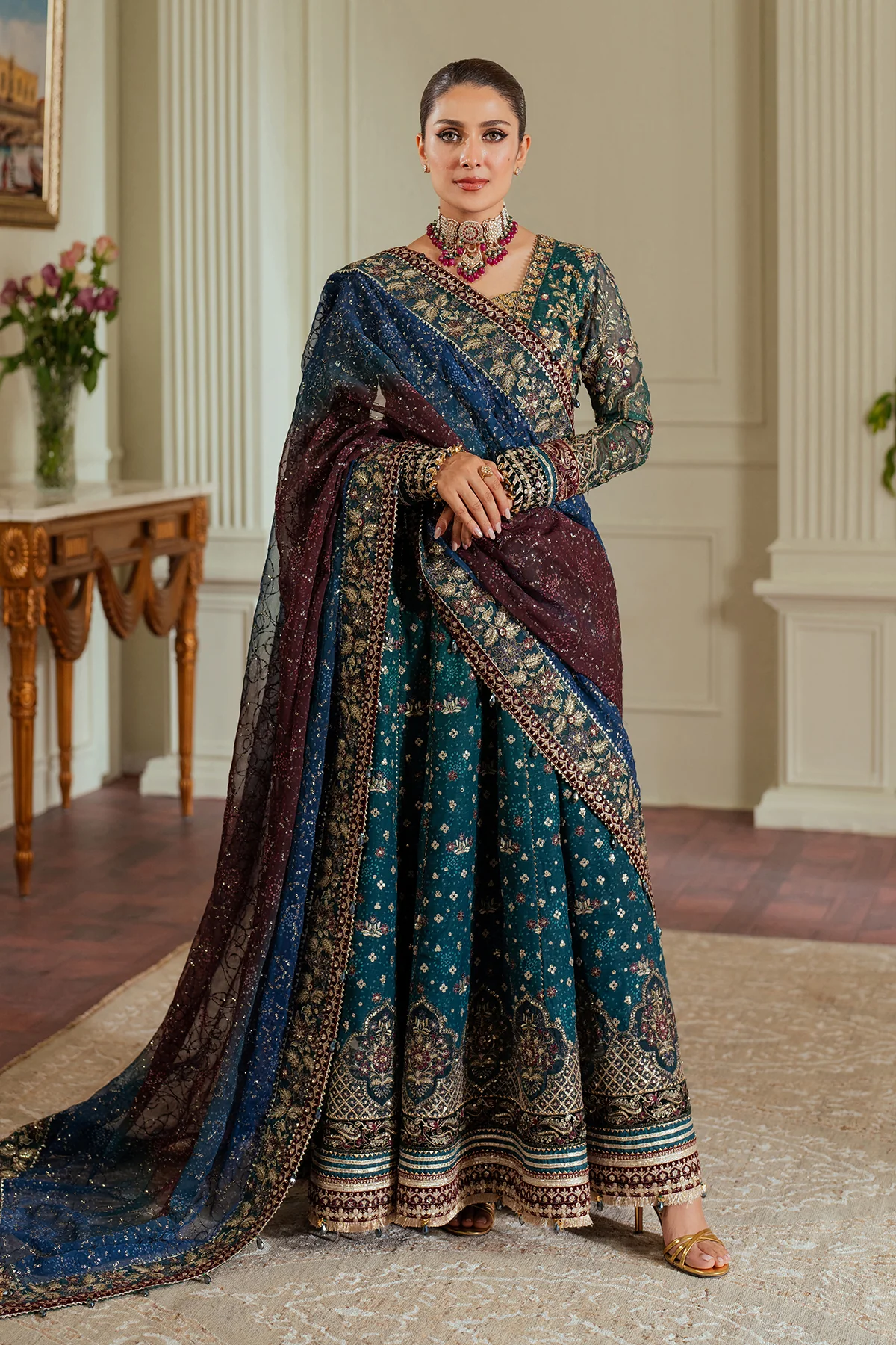 EMBROIDERED CHIFFON CH13-03 UNSTITCHED - Image 11