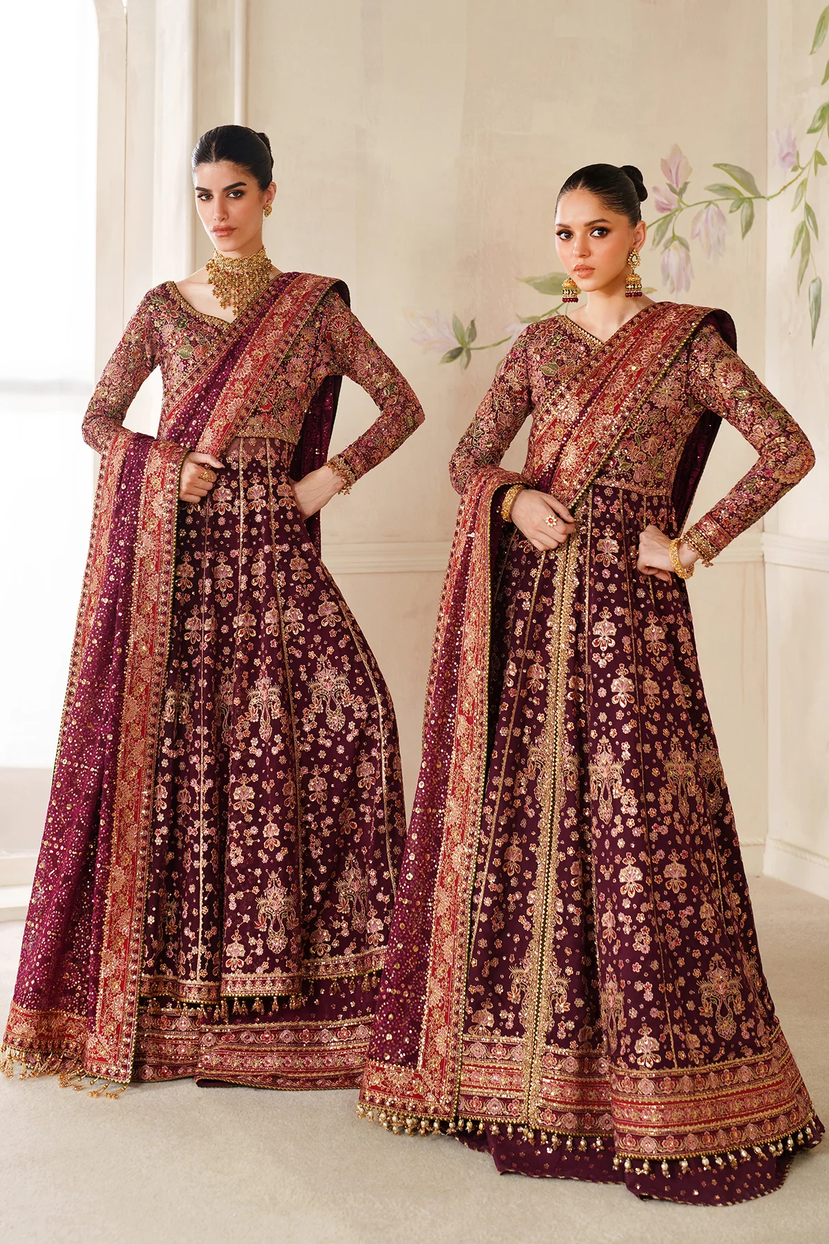 EMBROIDERED CHIFFON CH14-05 STITCHED