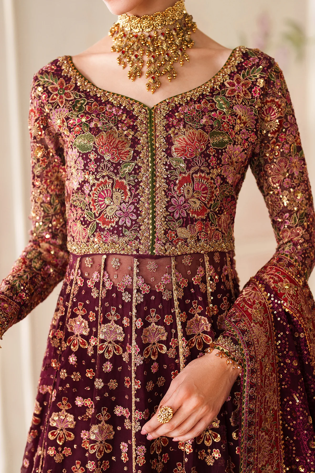 EMBROIDERED CHIFFON CH14-05 STITCHED - Image 7