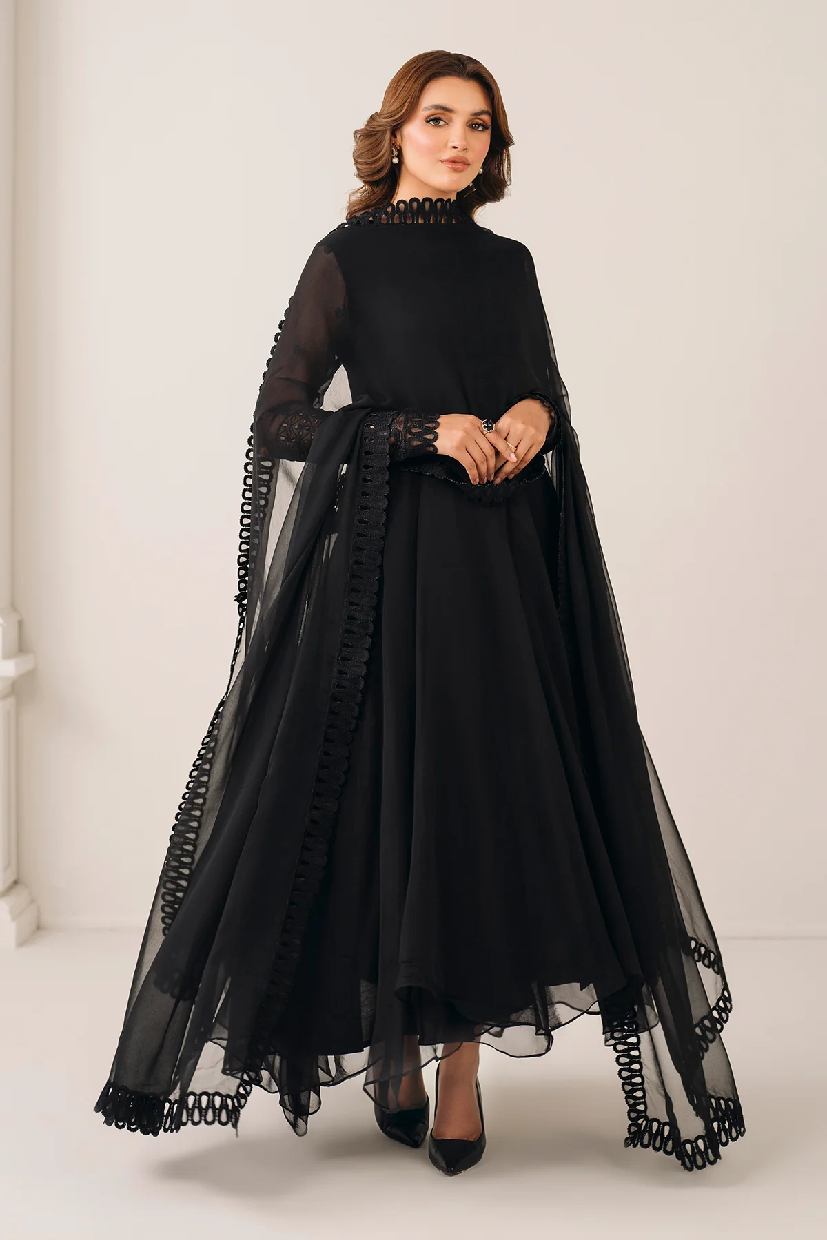 EMBROIDERED CHIFFON DUPATTA 66 - Image 4
