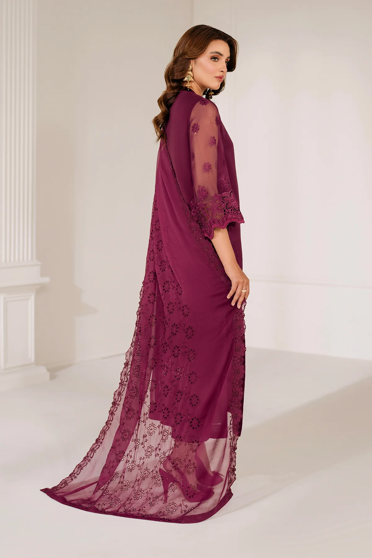 EMBROIDERED CHIFFON DUPATTA 71 - Image 2