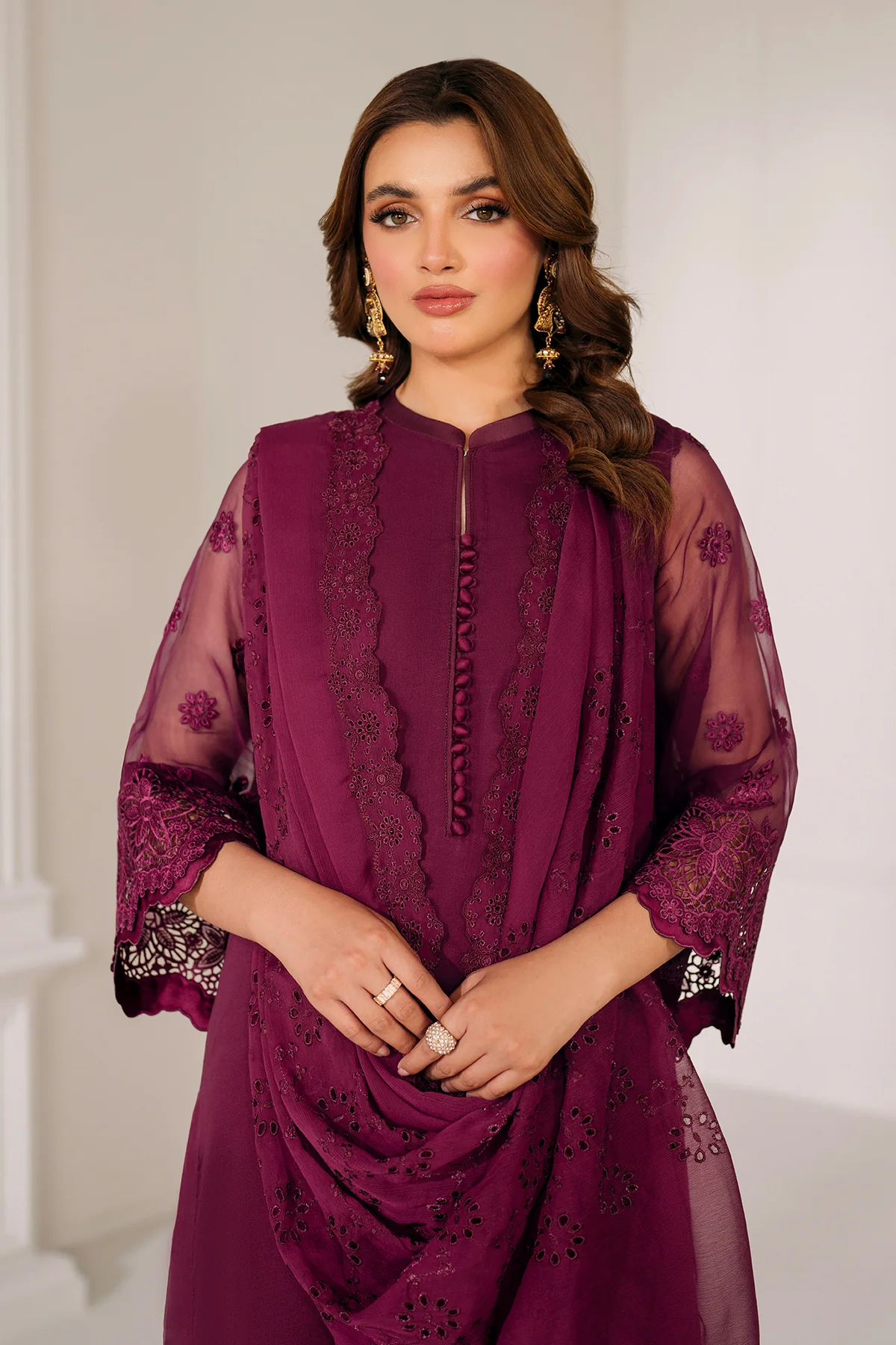 EMBROIDERED CHIFFON DUPATTA 71 - Image 3