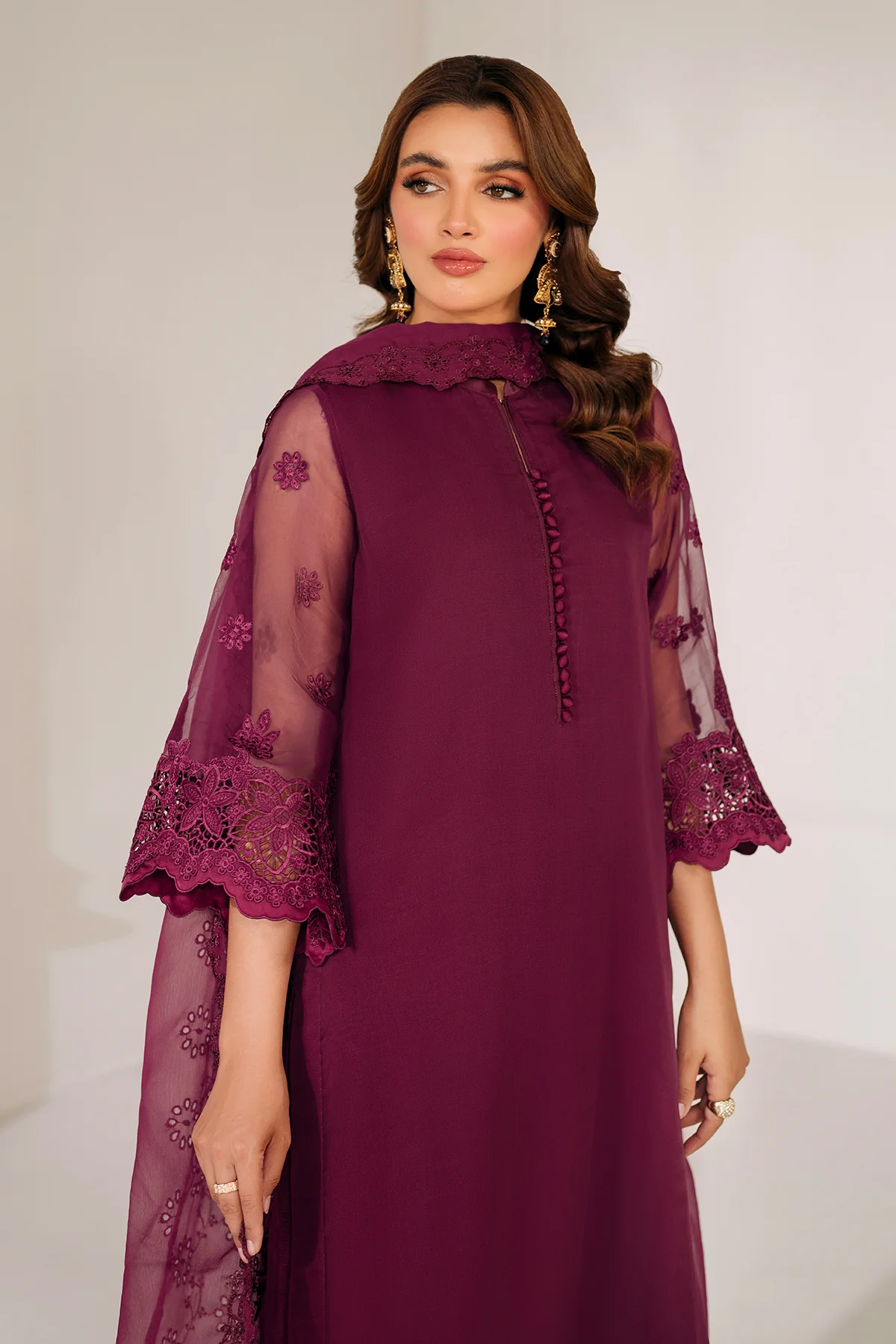 EMBROIDERED CHIFFON DUPATTA 71 - Image 5