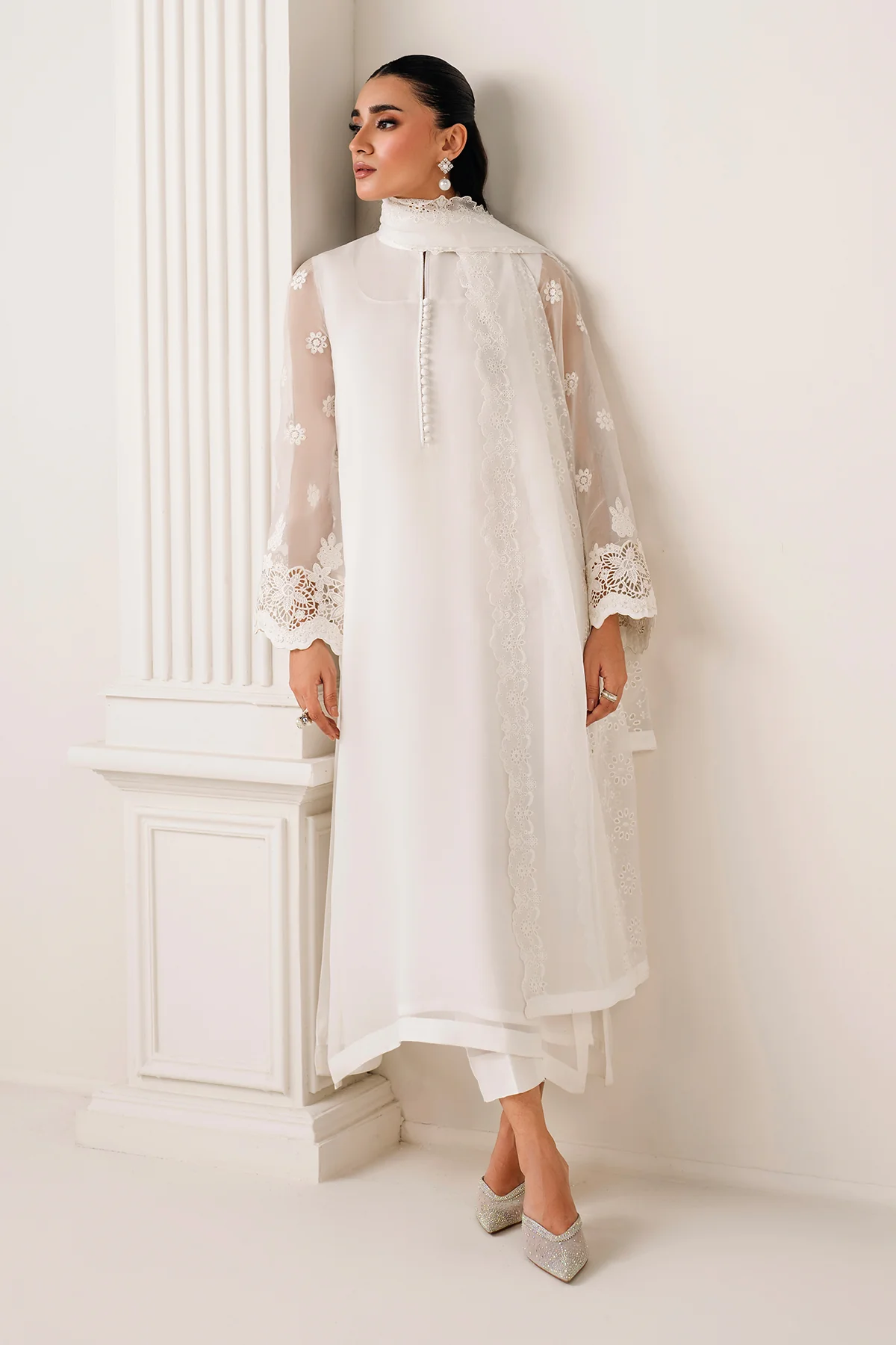 EMBROIDERED CHIFFON DUPATTA 73 - Image 4