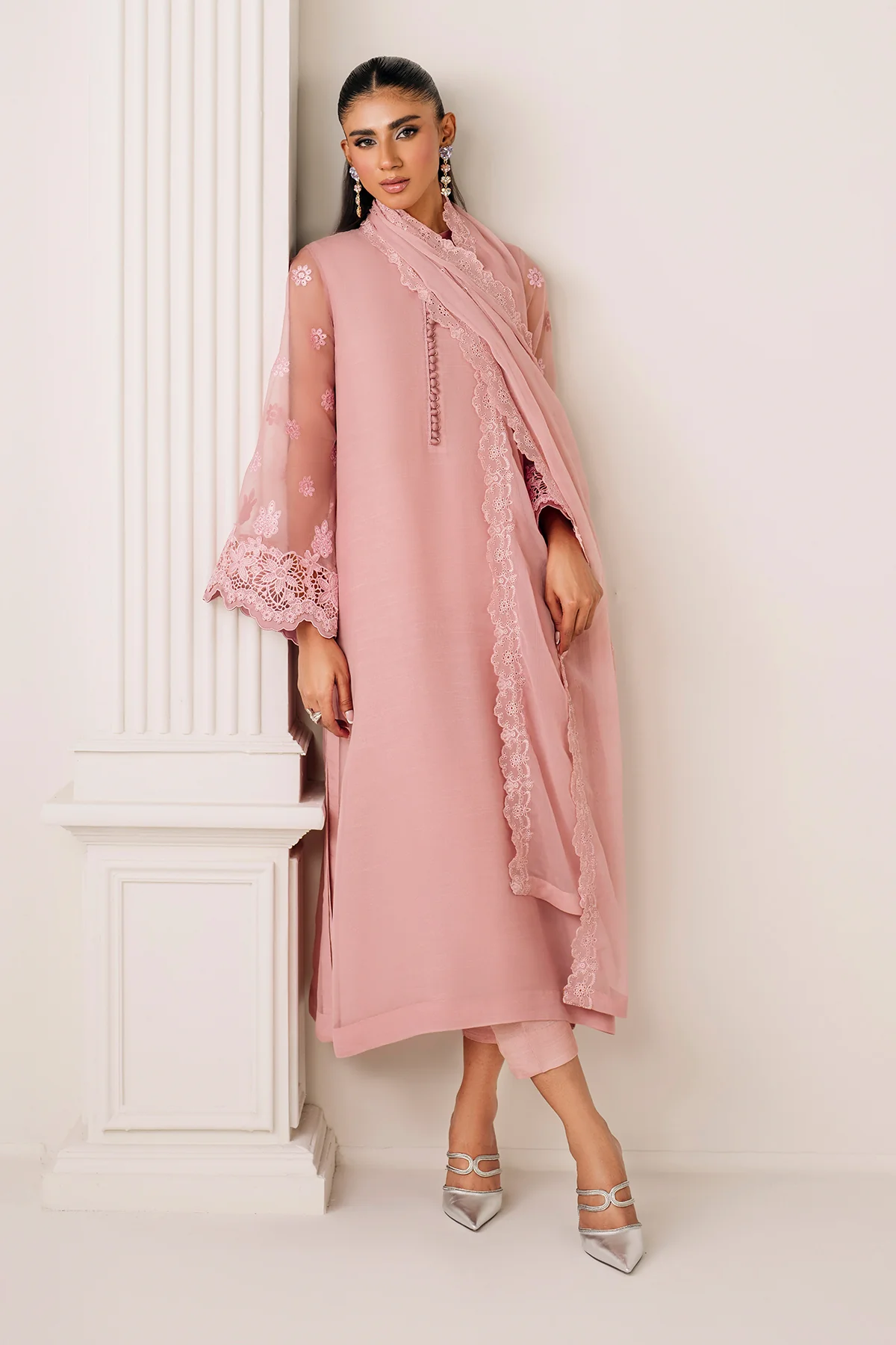 EMBROIDERED CHIFFON DUPATTA 74 - Image 4