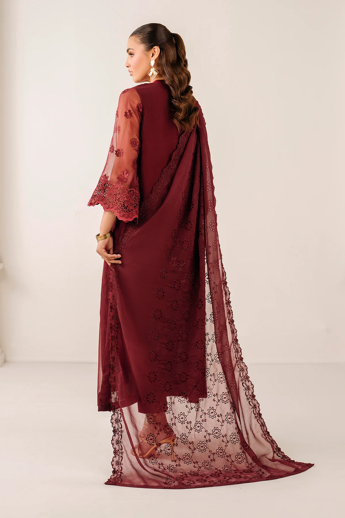 EMBROIDERED CHIFFON DUPATTA 76 - Image 2