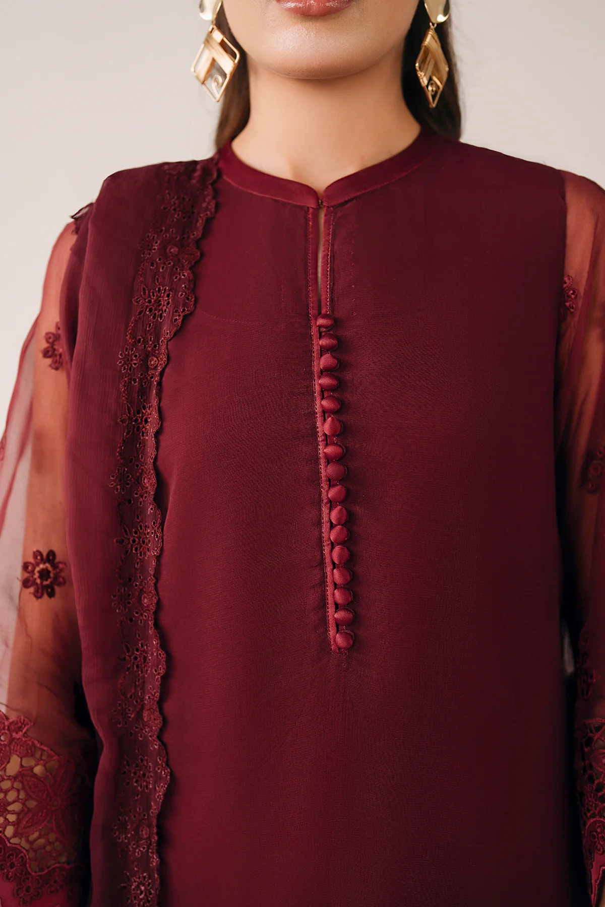 EMBROIDERED CHIFFON DUPATTA 76 - Image 5