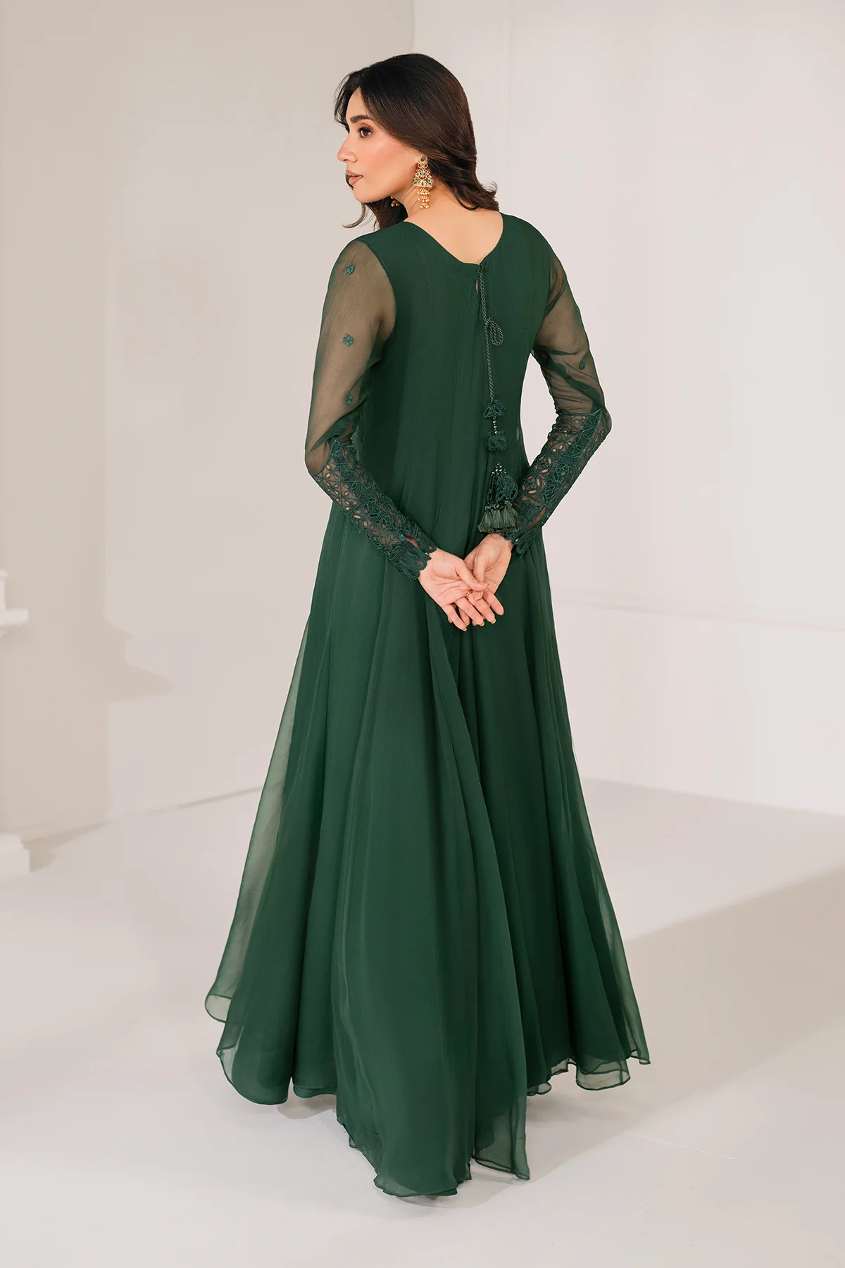 EMBROIDERED CHIFFON FROCK PR-1120 - Image 2