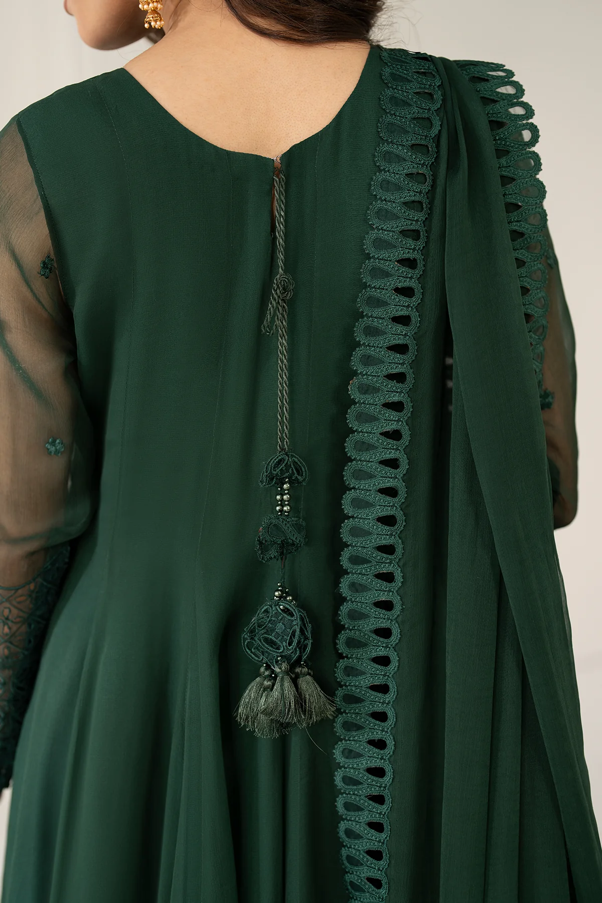 EMBROIDERED CHIFFON FROCK PR-1120 - Image 4