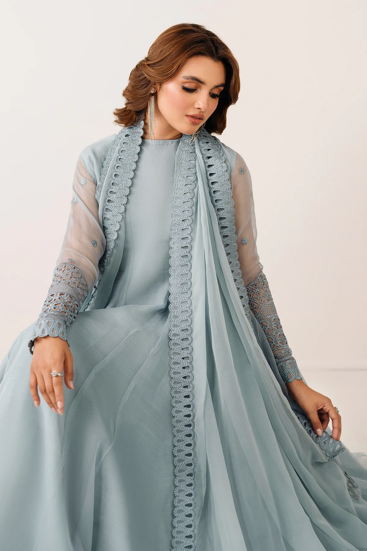 EMBROIDERED CHIFFON FROCK PR-1123 - Image 4