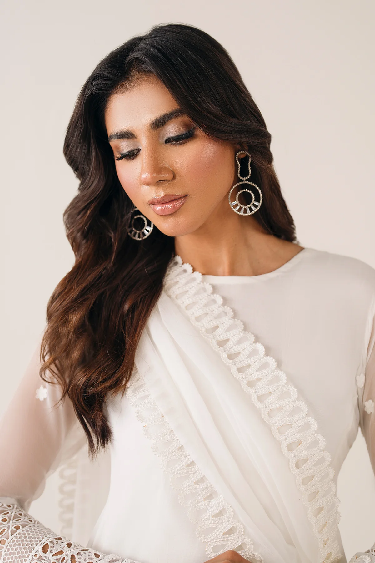 EMBROIDERED CHIFFON FROCK PR-1125 - Image 4