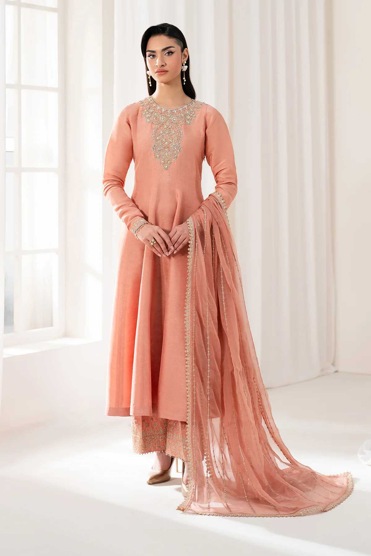 EMBROIDERED CHIFFON PR-1099