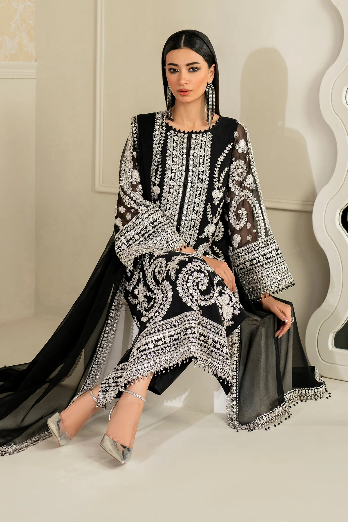EMBROIDERED CHIFFON SF-4158 - Image 5