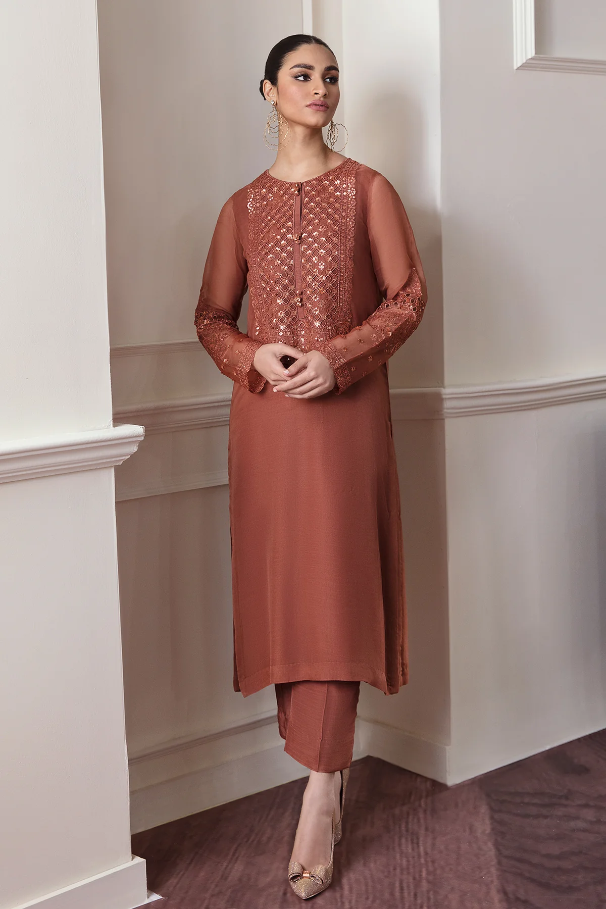 EMBROIDERED CHIFFON UF-296 - Image 8