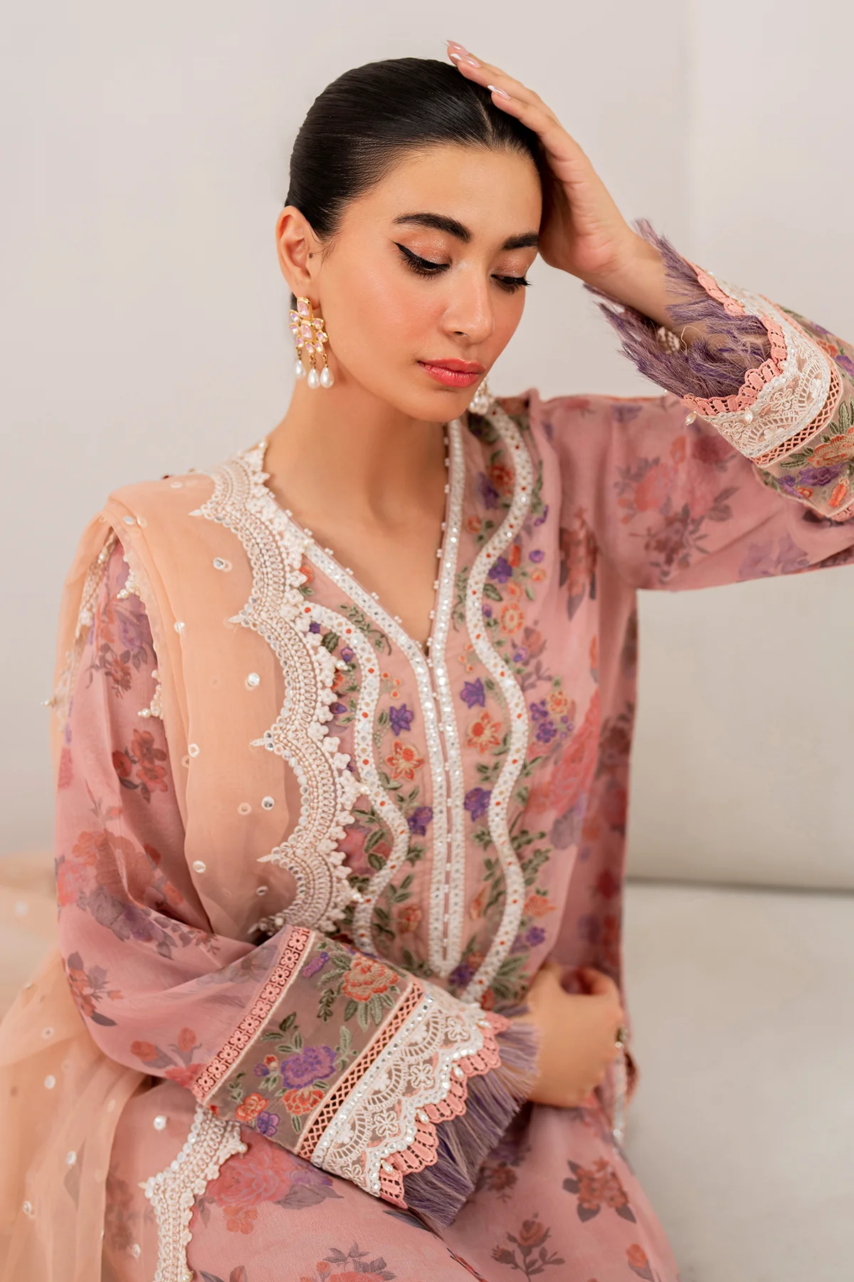 EMBROIDERED CHIFFON UF-705 - Image 5