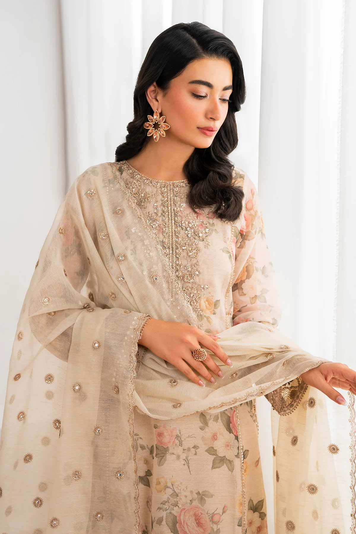 EMBROIDERED COTTON PATTI UF-691 - Image 5
