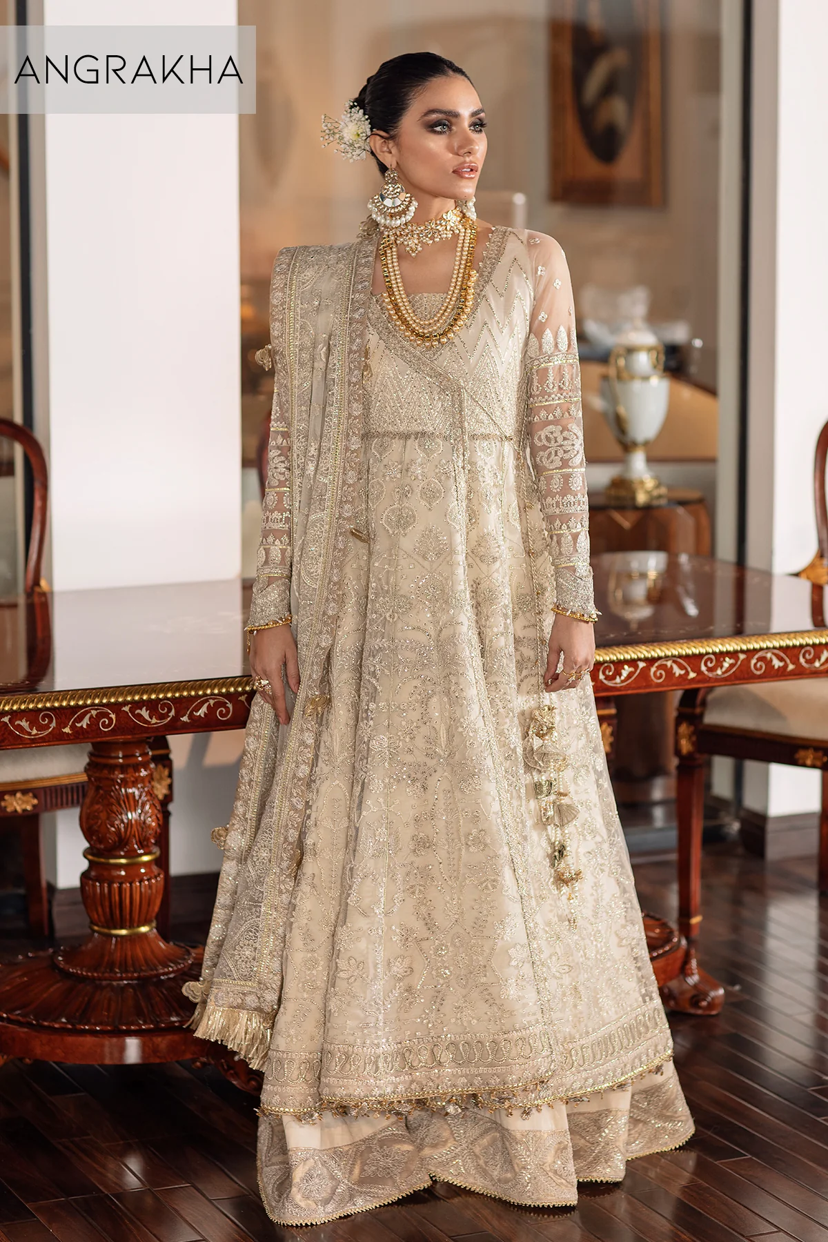 EMBROIDERED NET CH09-05 UNSTITCHED - Image 12