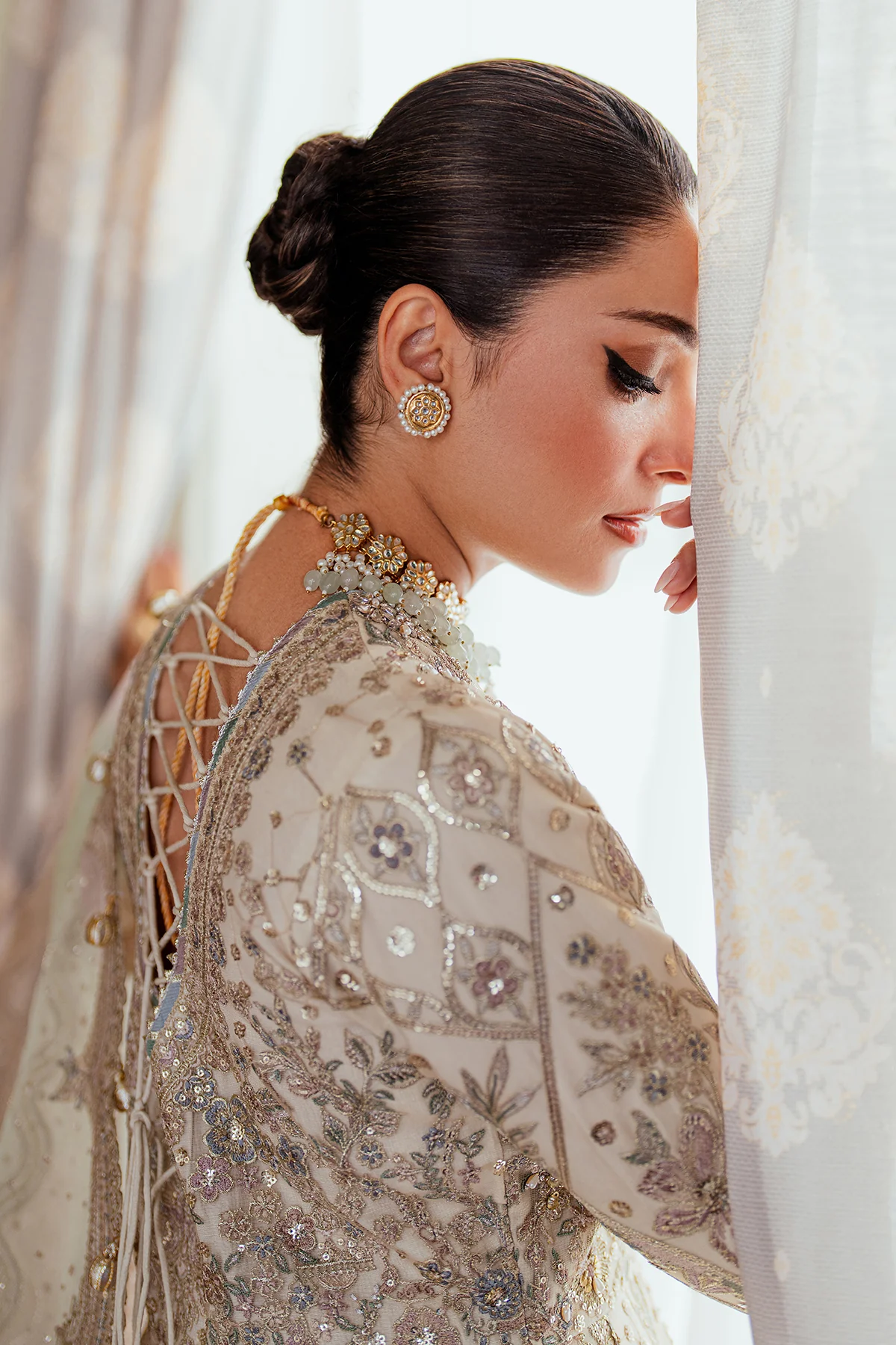 EMBROIDERED NET CH13-06 UNSTITCHED - Image 13