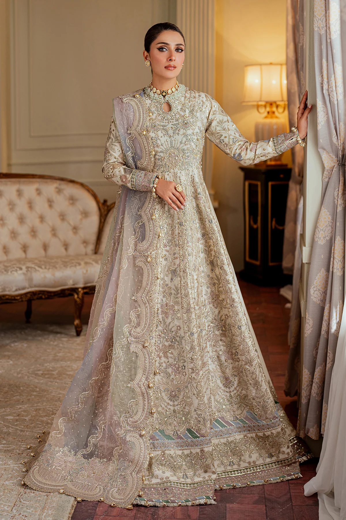 EMBROIDERED NET CH13-06 UNSTITCHED - Image 14