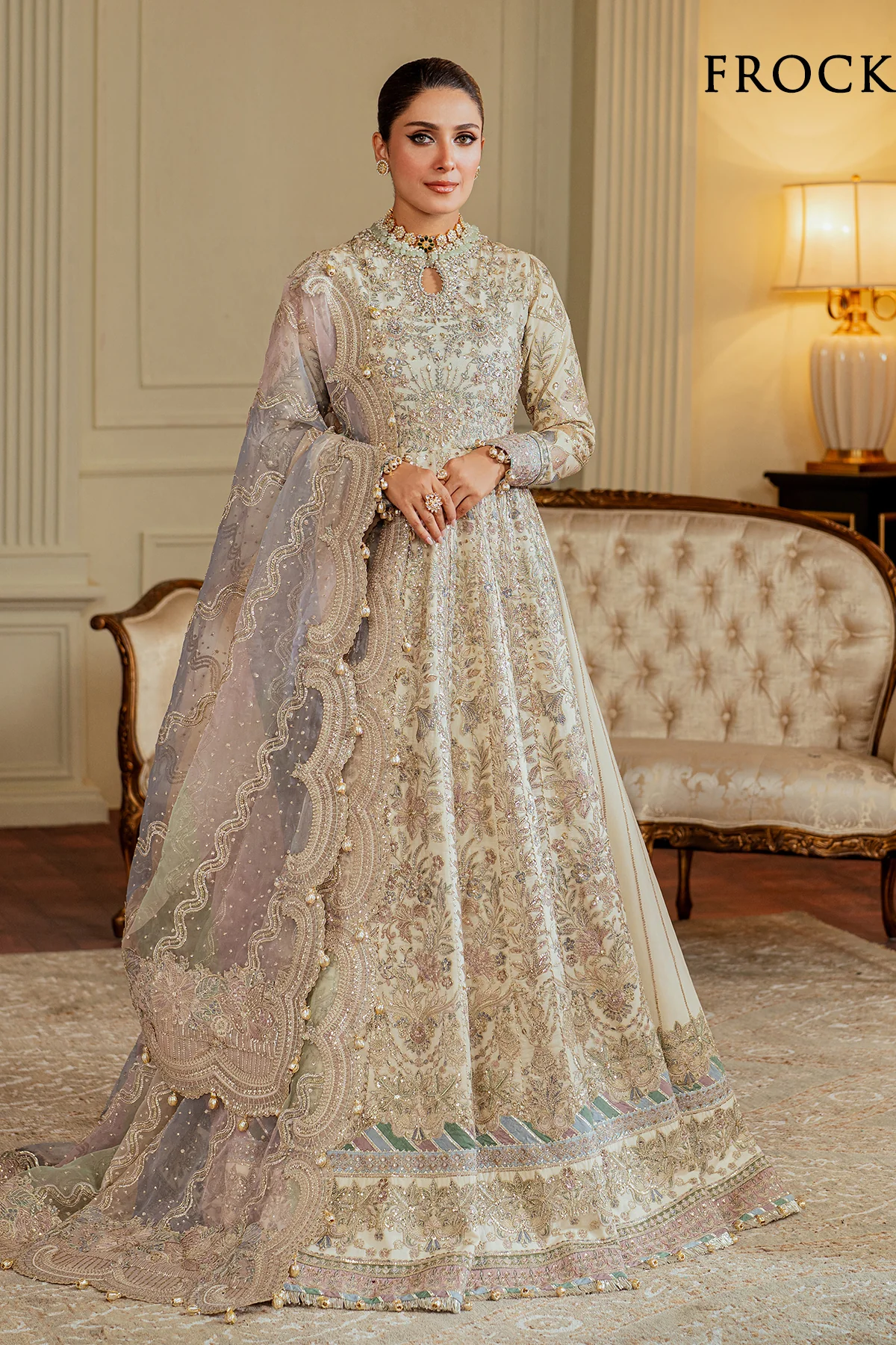 EMBROIDERED NET CH13-06 UNSTITCHED - Image 2