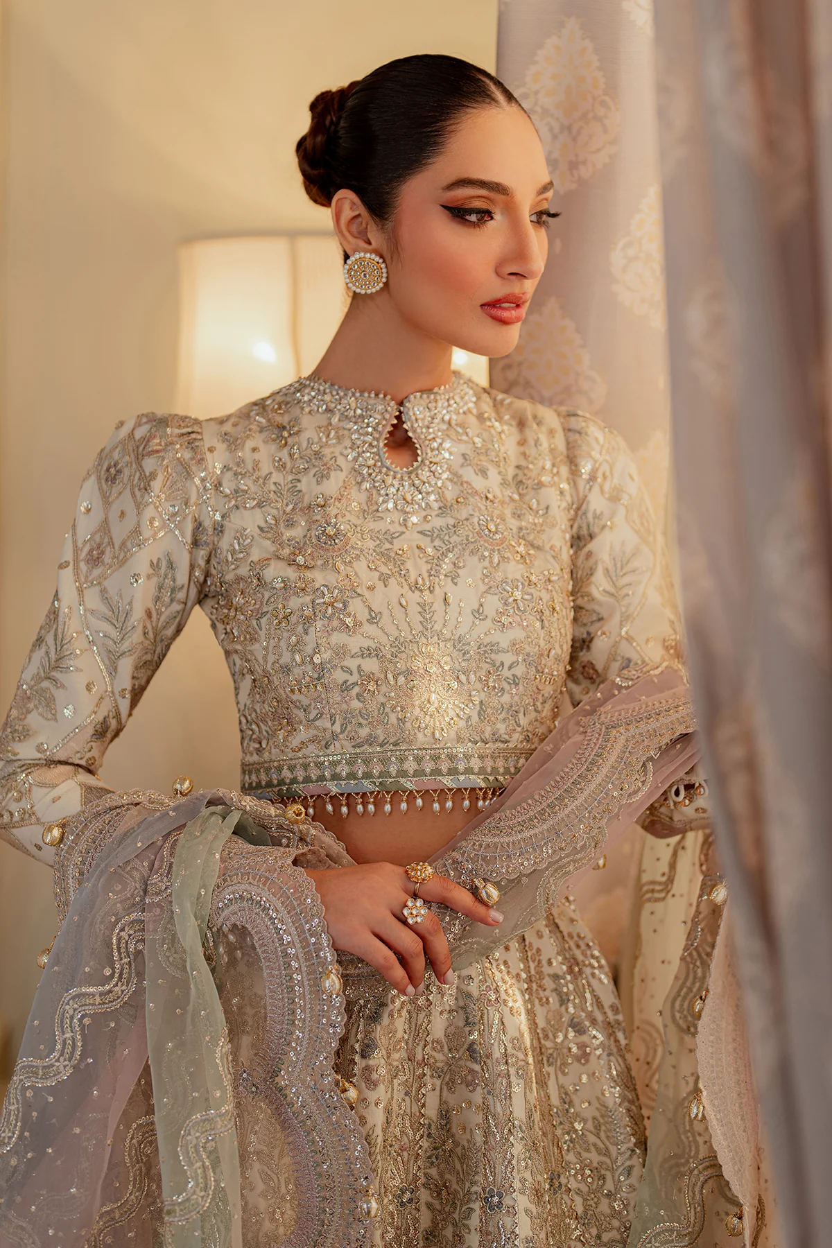 EMBROIDERED NET CH13-06 UNSTITCHED - Image 26